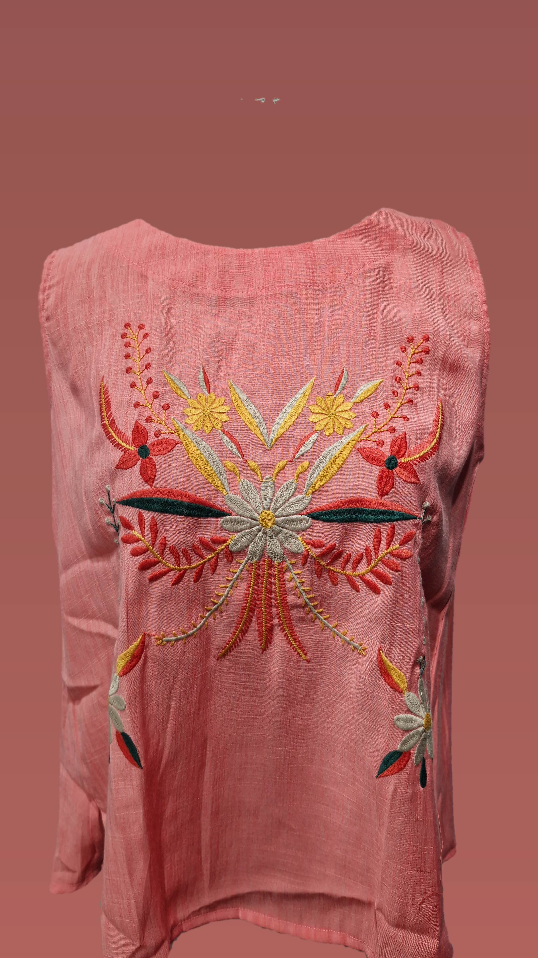 emb Sleeve less top Top