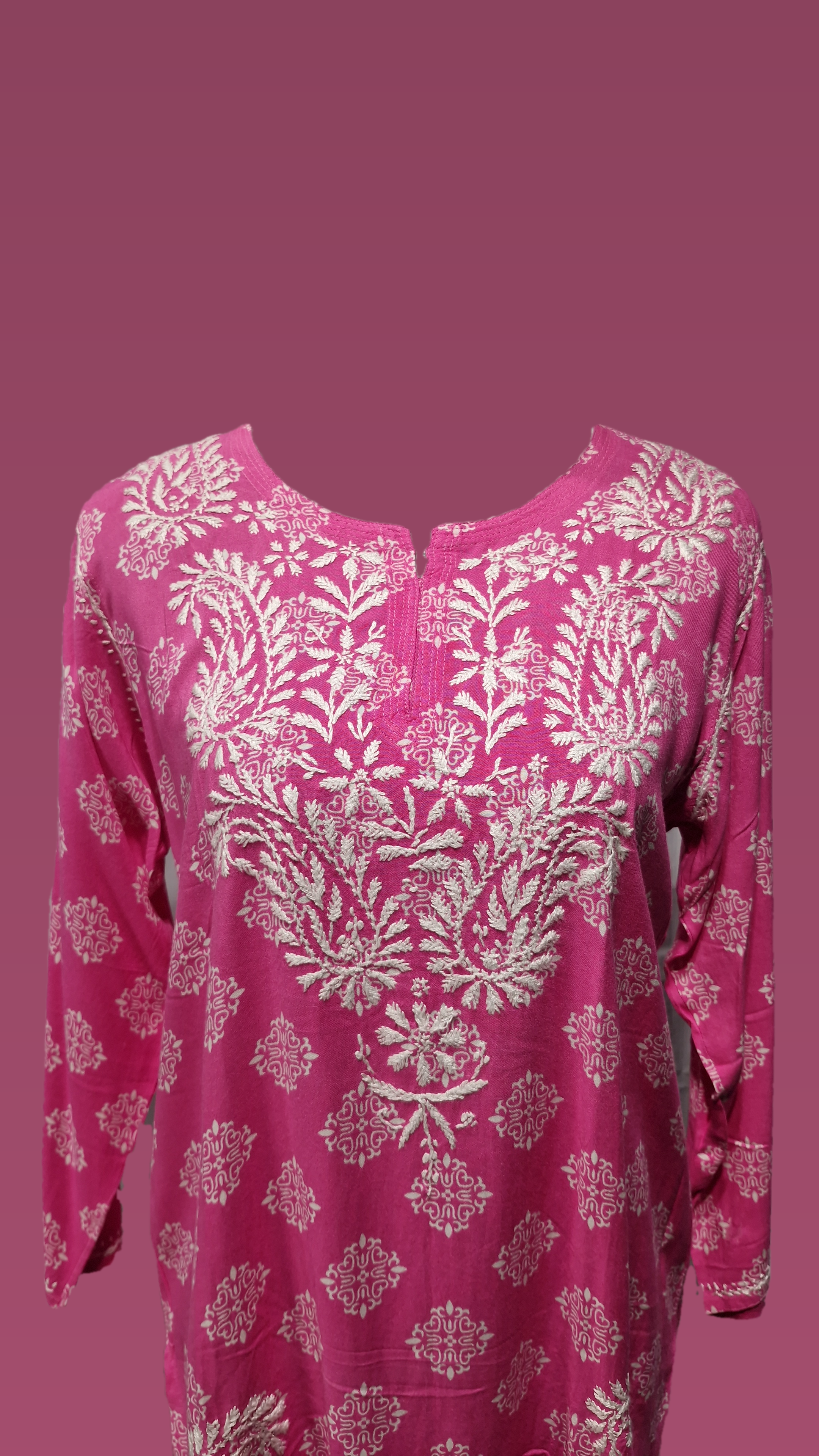 Chikan Short Kurti