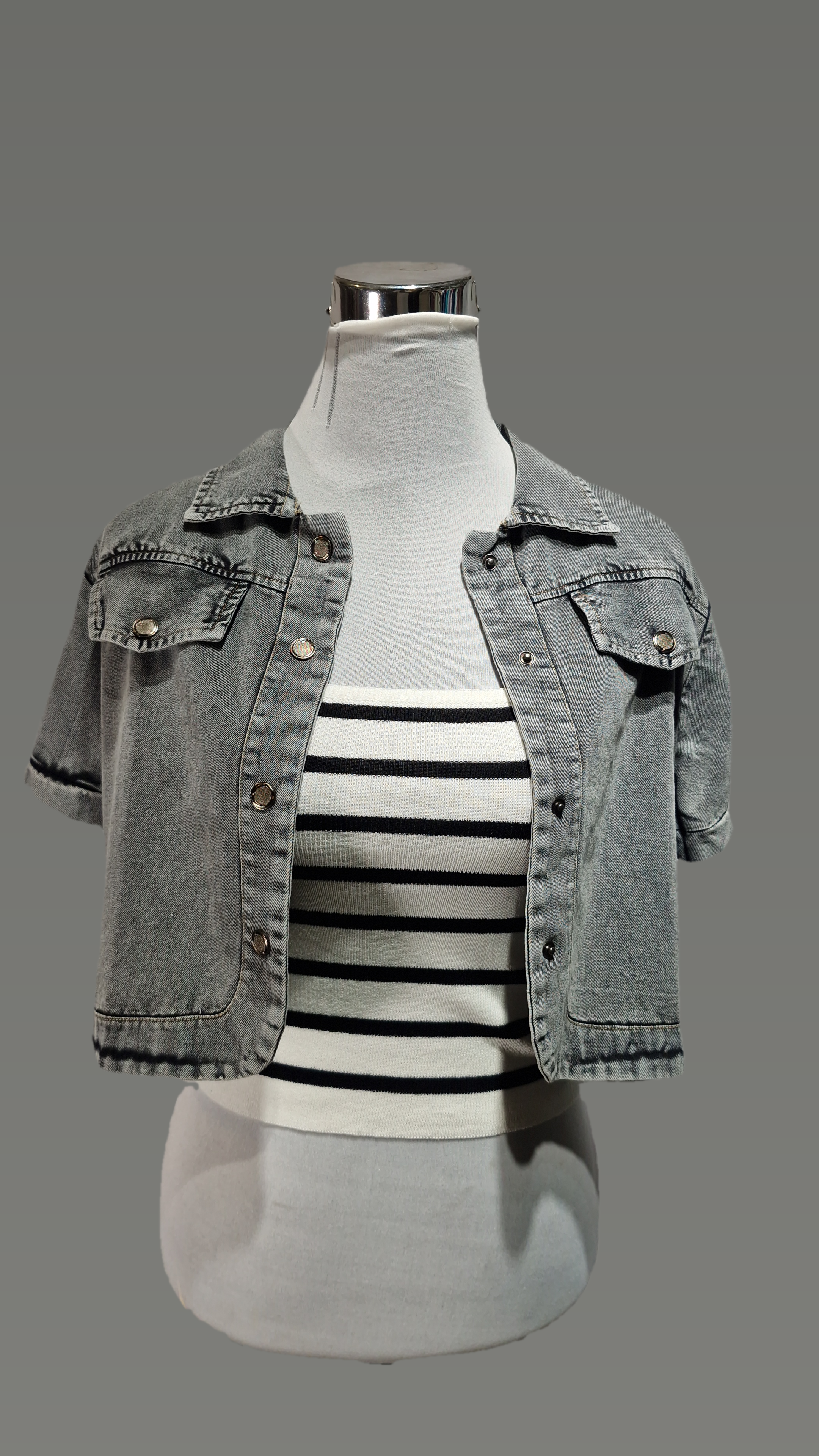 Denim Jacket with Cami Top