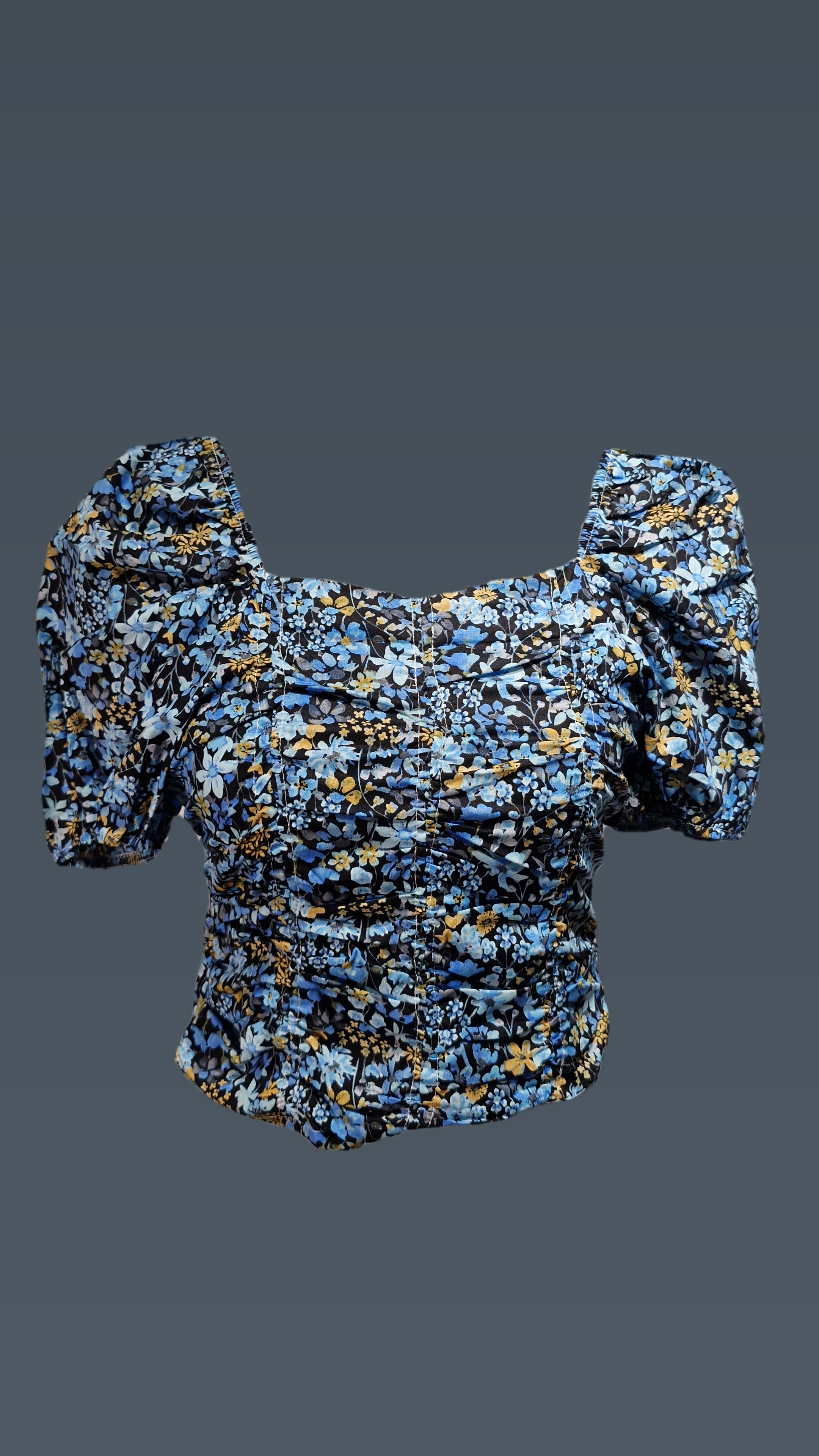 Printed Ruched Crop top