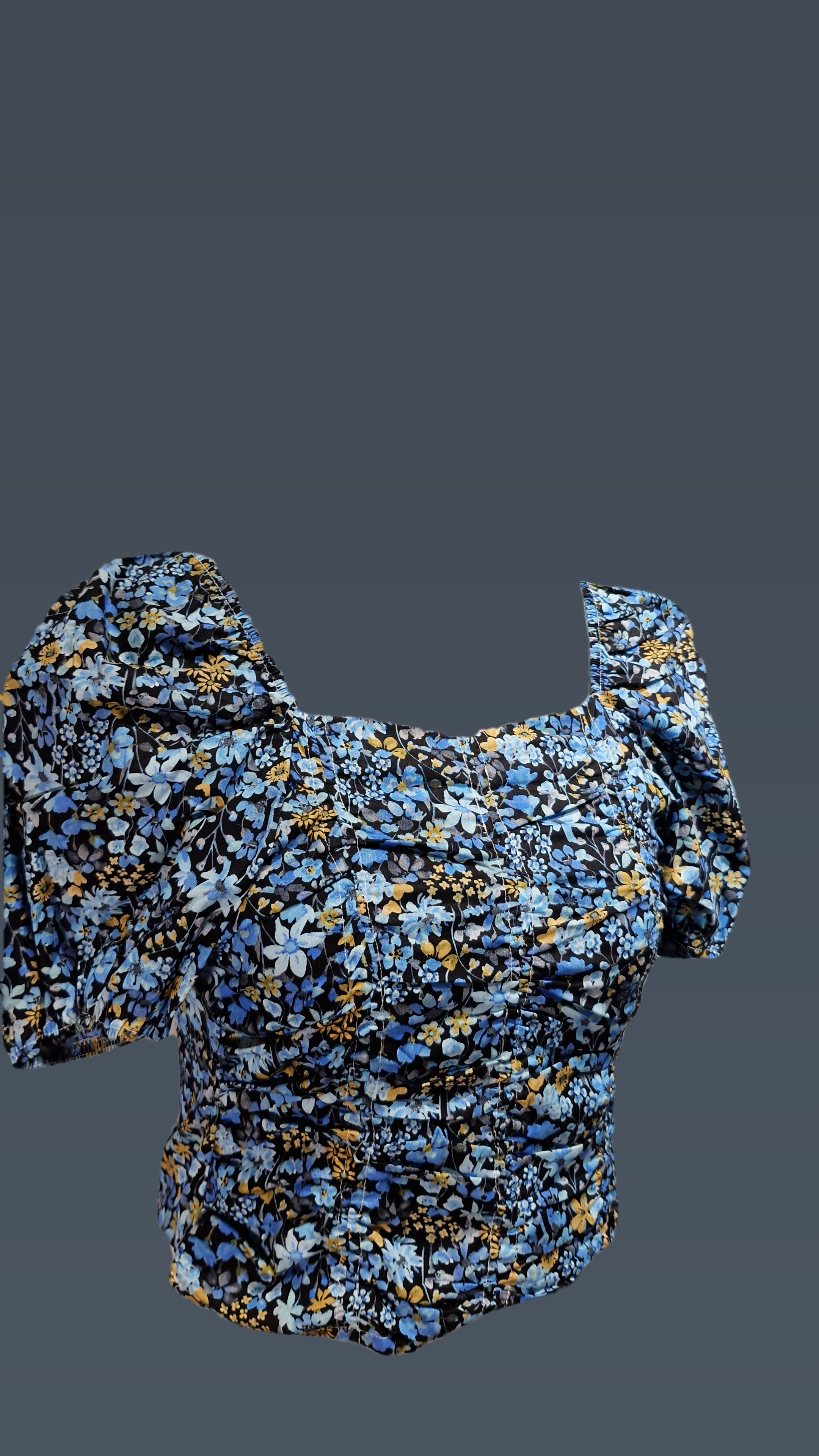 Printed Ruched Crop top