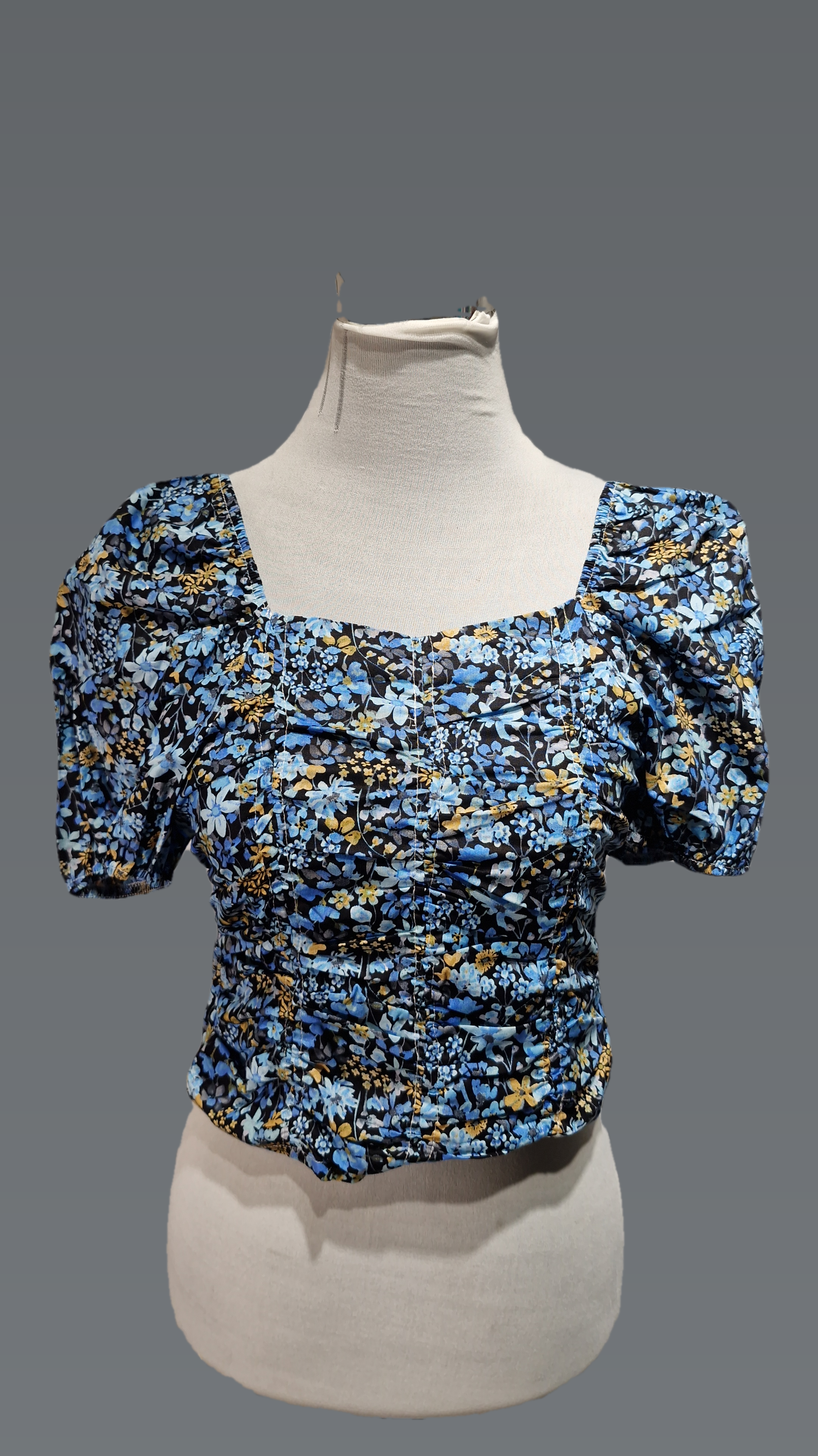 Printed Ruched Crop top