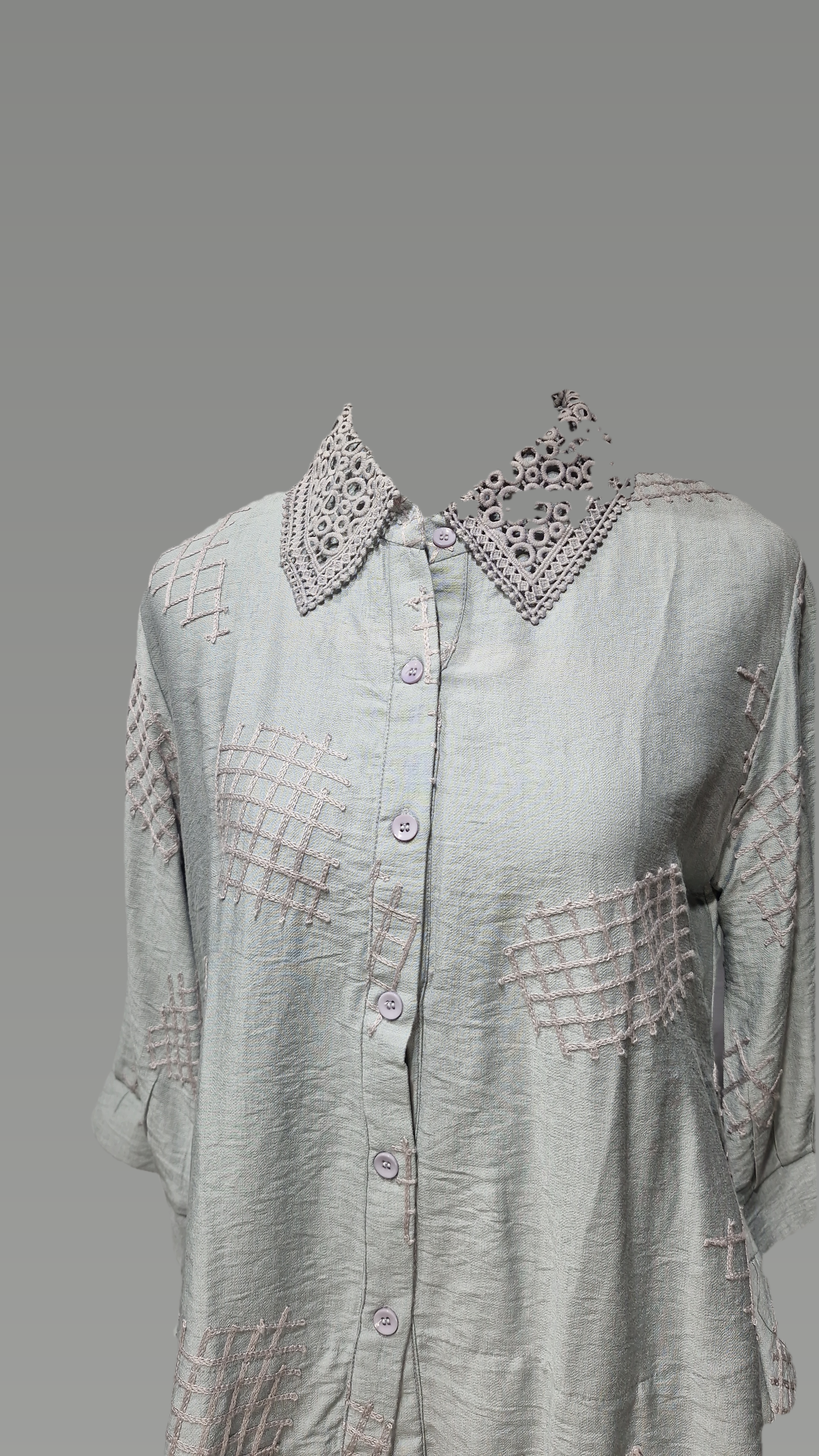 Co-ordEMB Collar FO Co-ord set