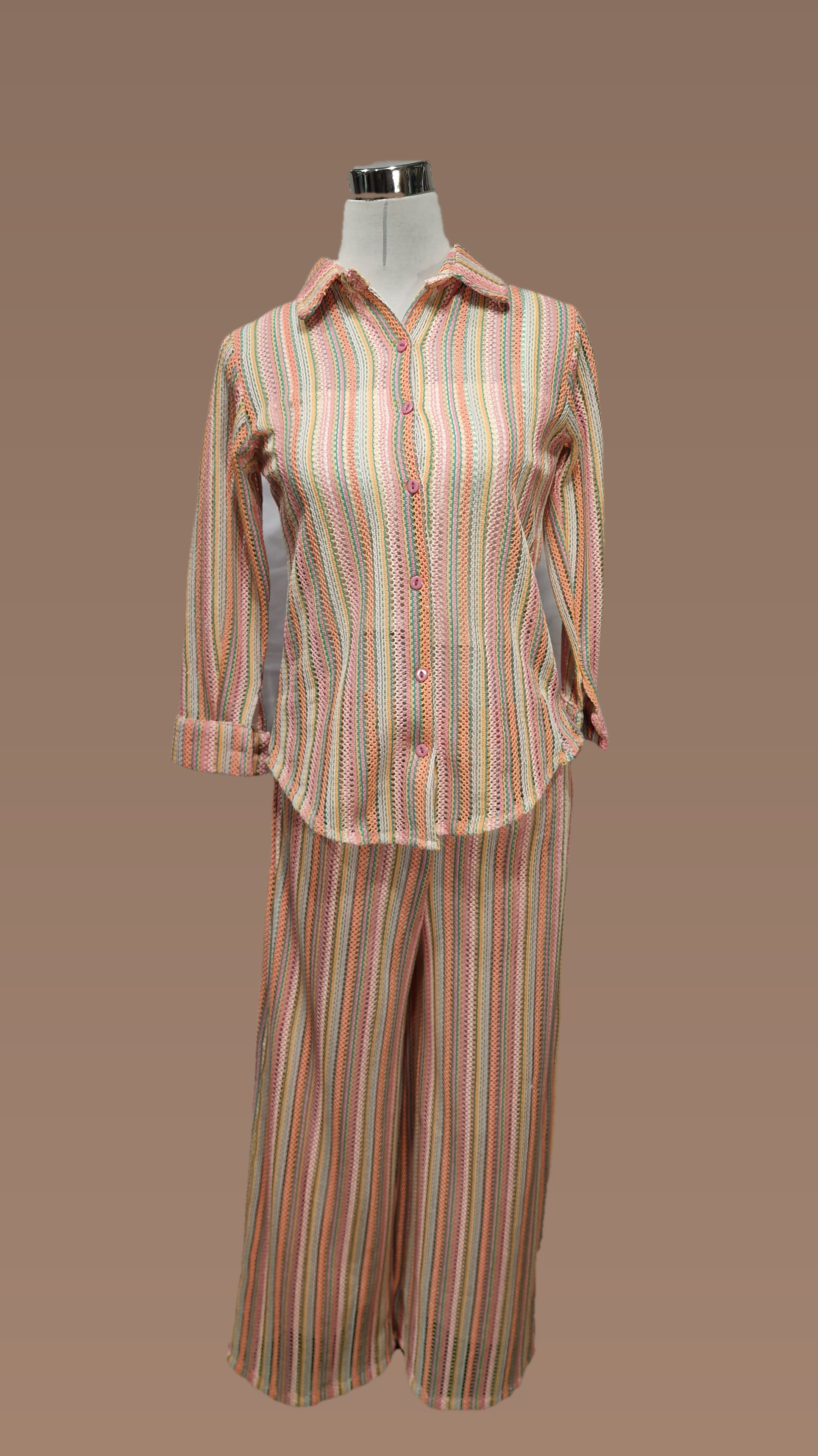 Co-ord3Pcs Net Co-ord set Shrug