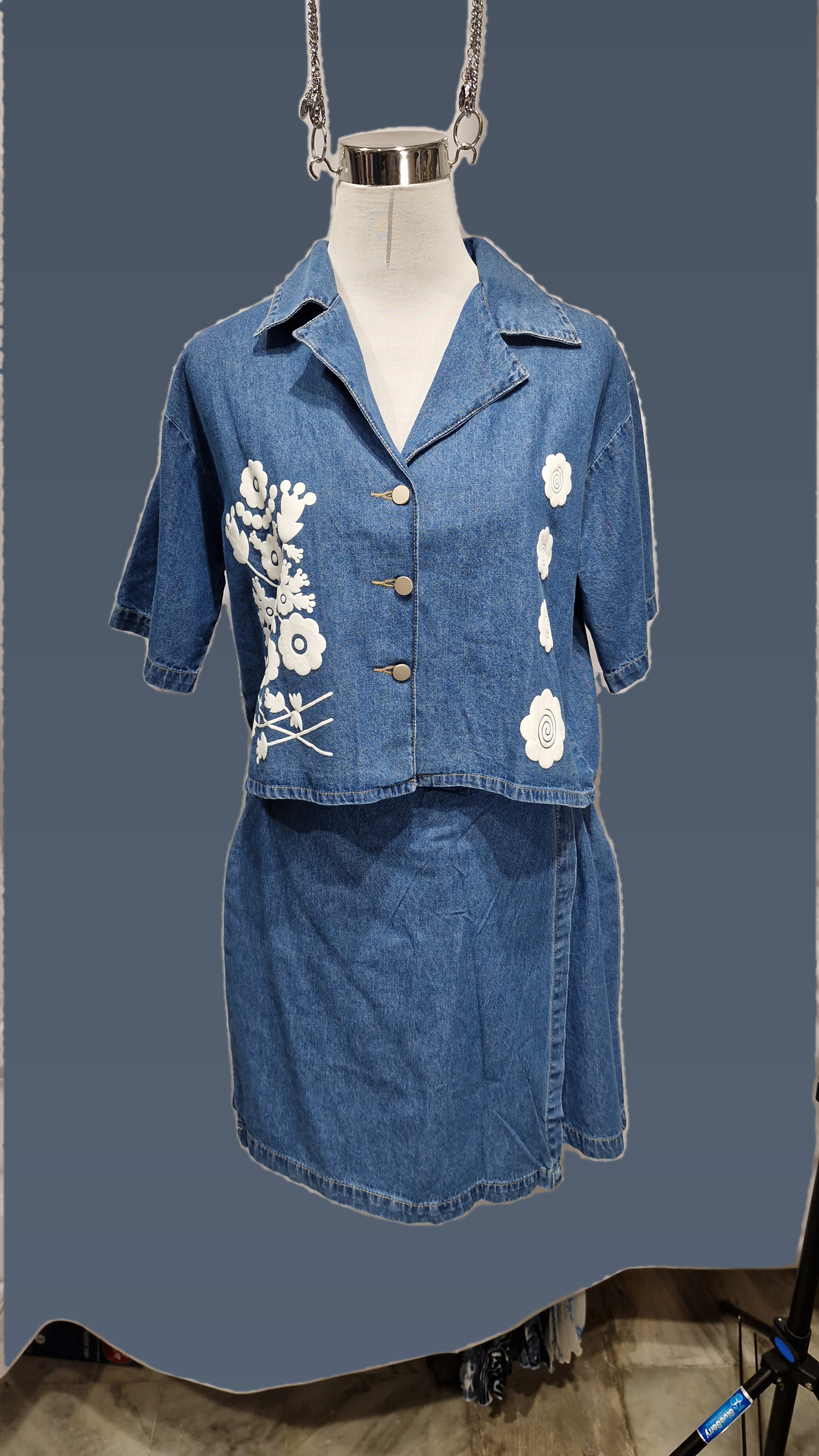 9530 Denim Co ord divider set