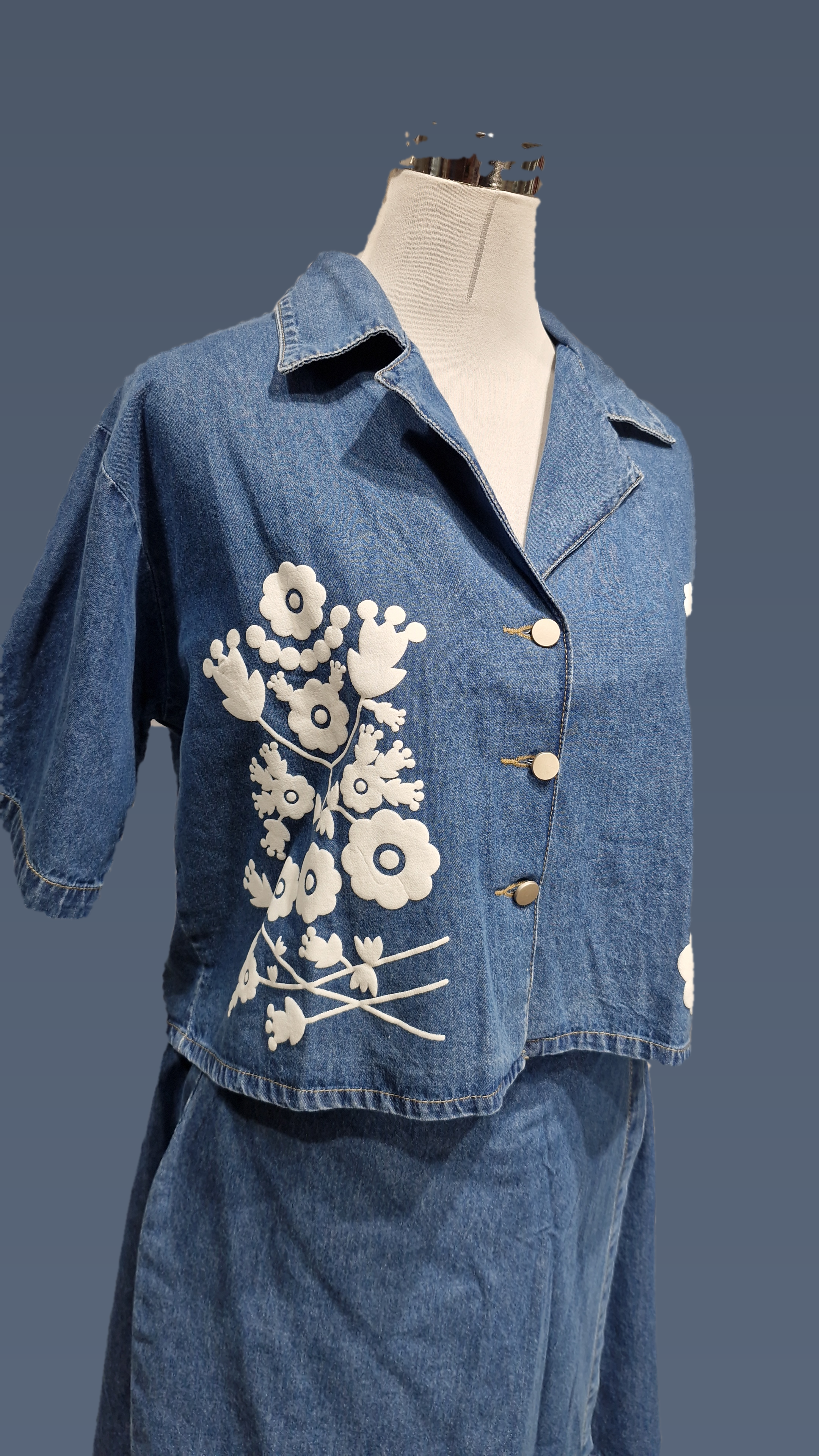 9530 Denim Co ord divider set