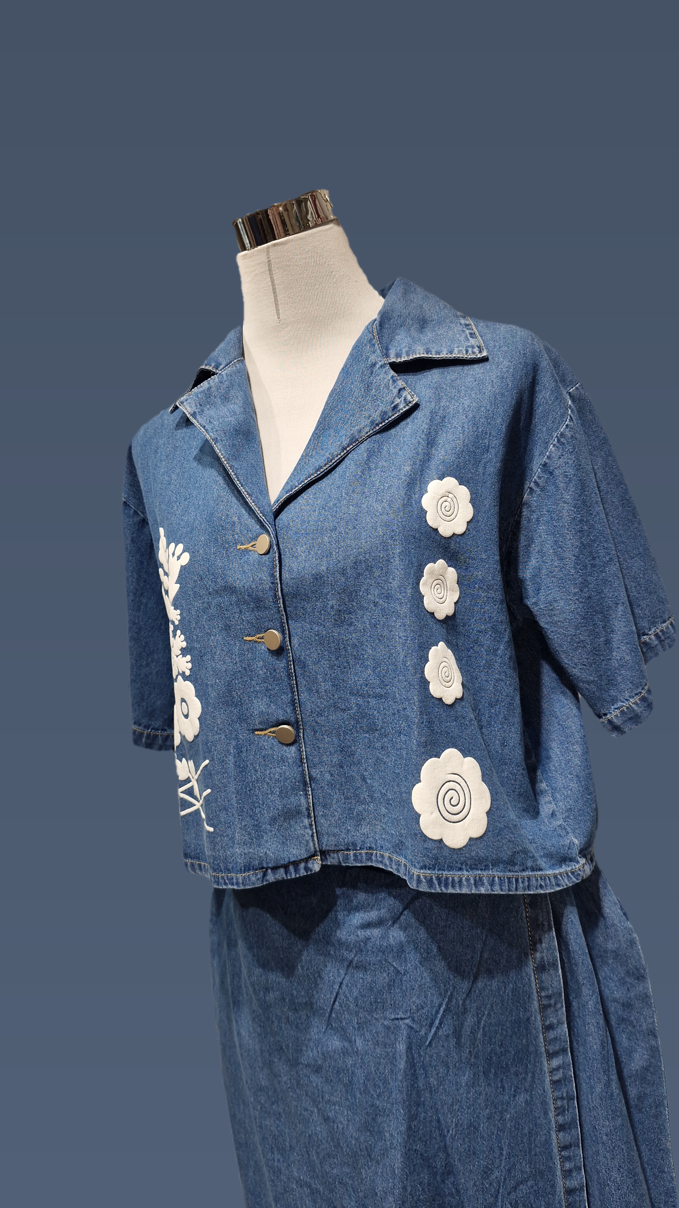 9530 Denim Co ord divider set