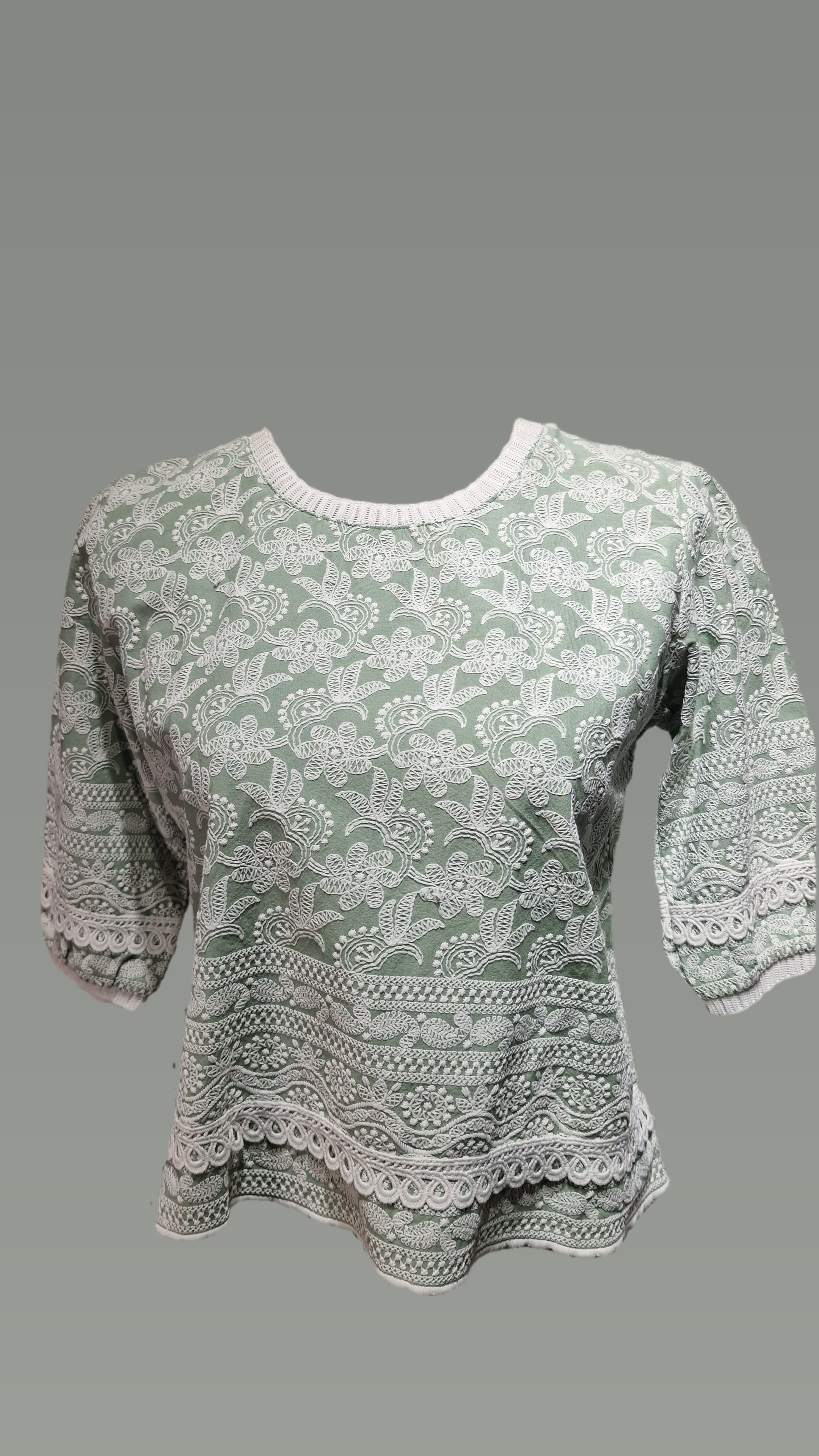 Soft Cotton Full EMB Crop Top