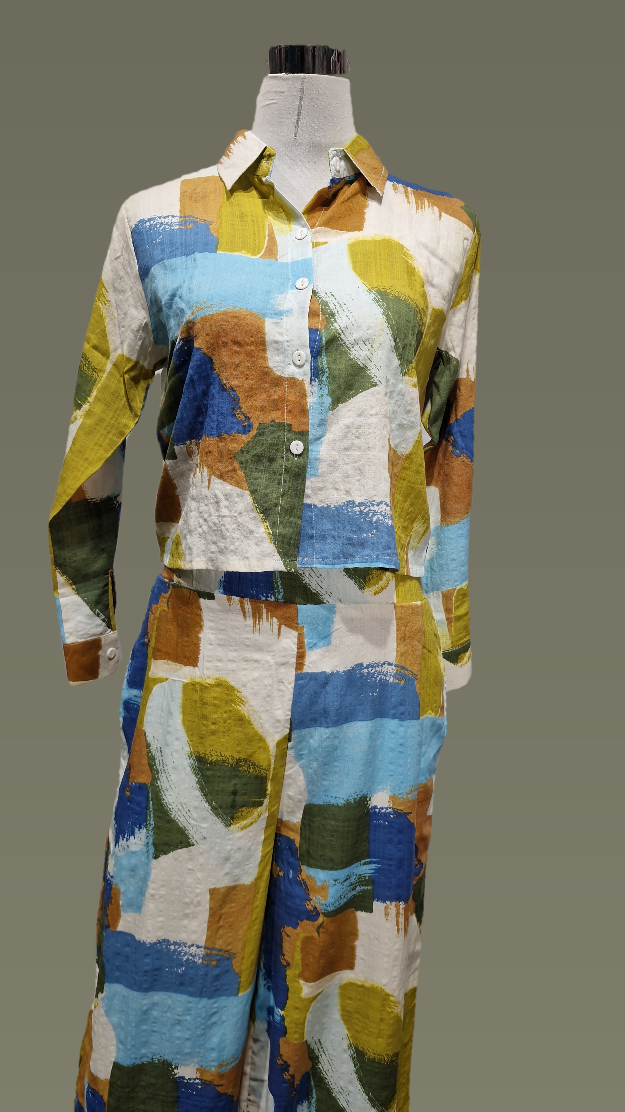 Co-ordCotton 3pcs Collar Co-ord set