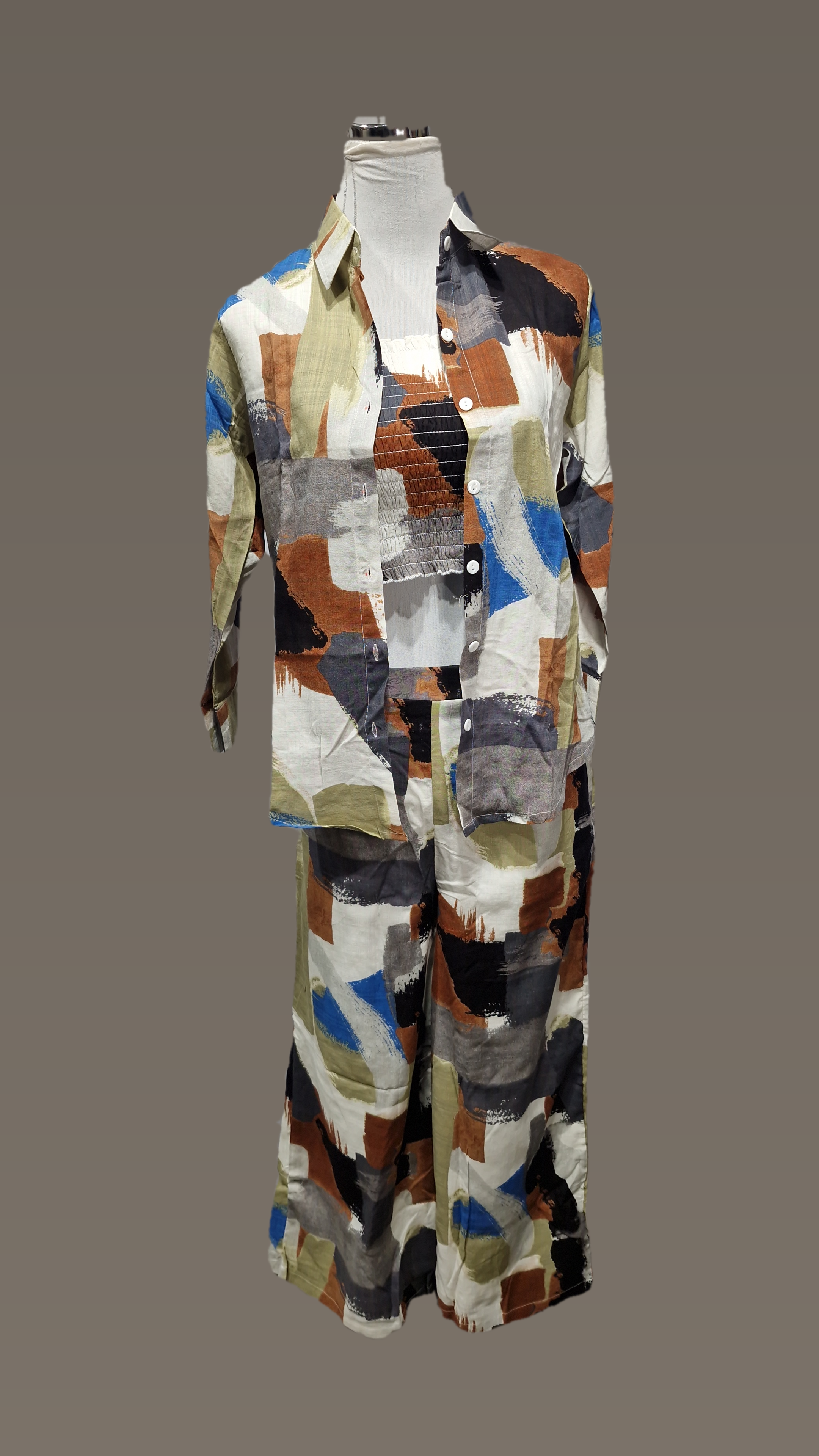 Co-ordCotton 3pcs Collar Co-ord