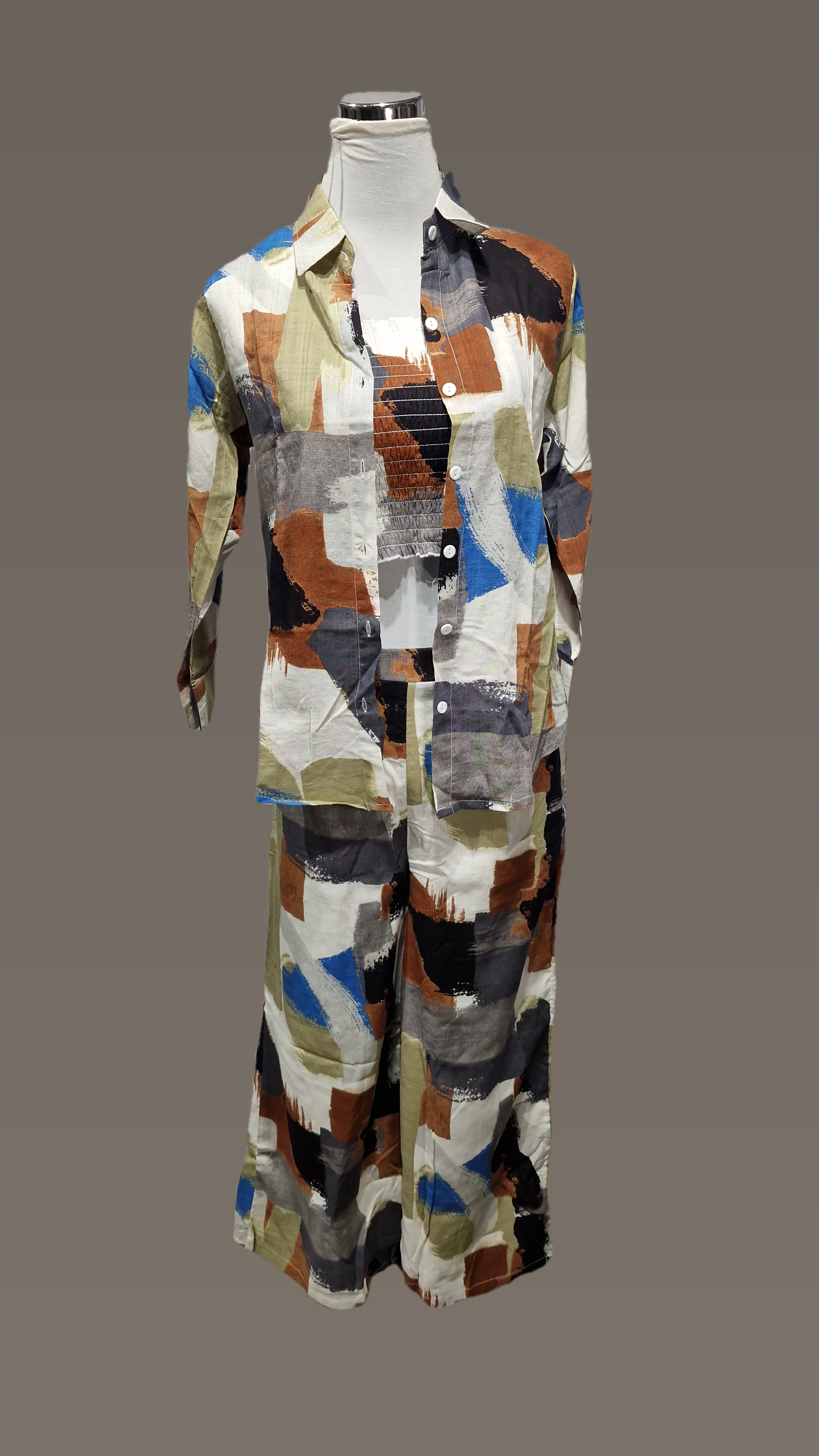 Co-ordCotton 3pcs Collar Co-ord