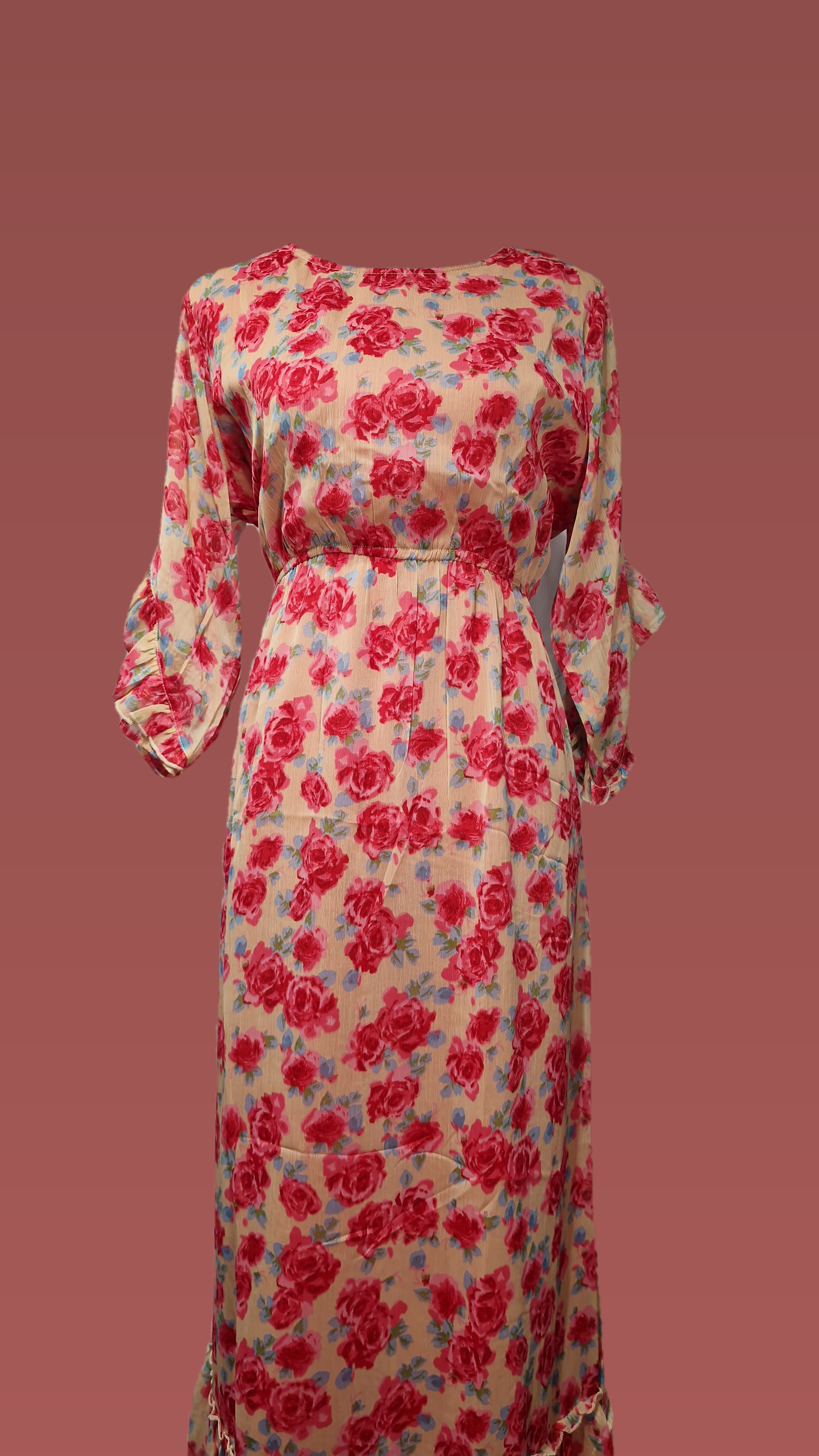 Pink Polyester Dress