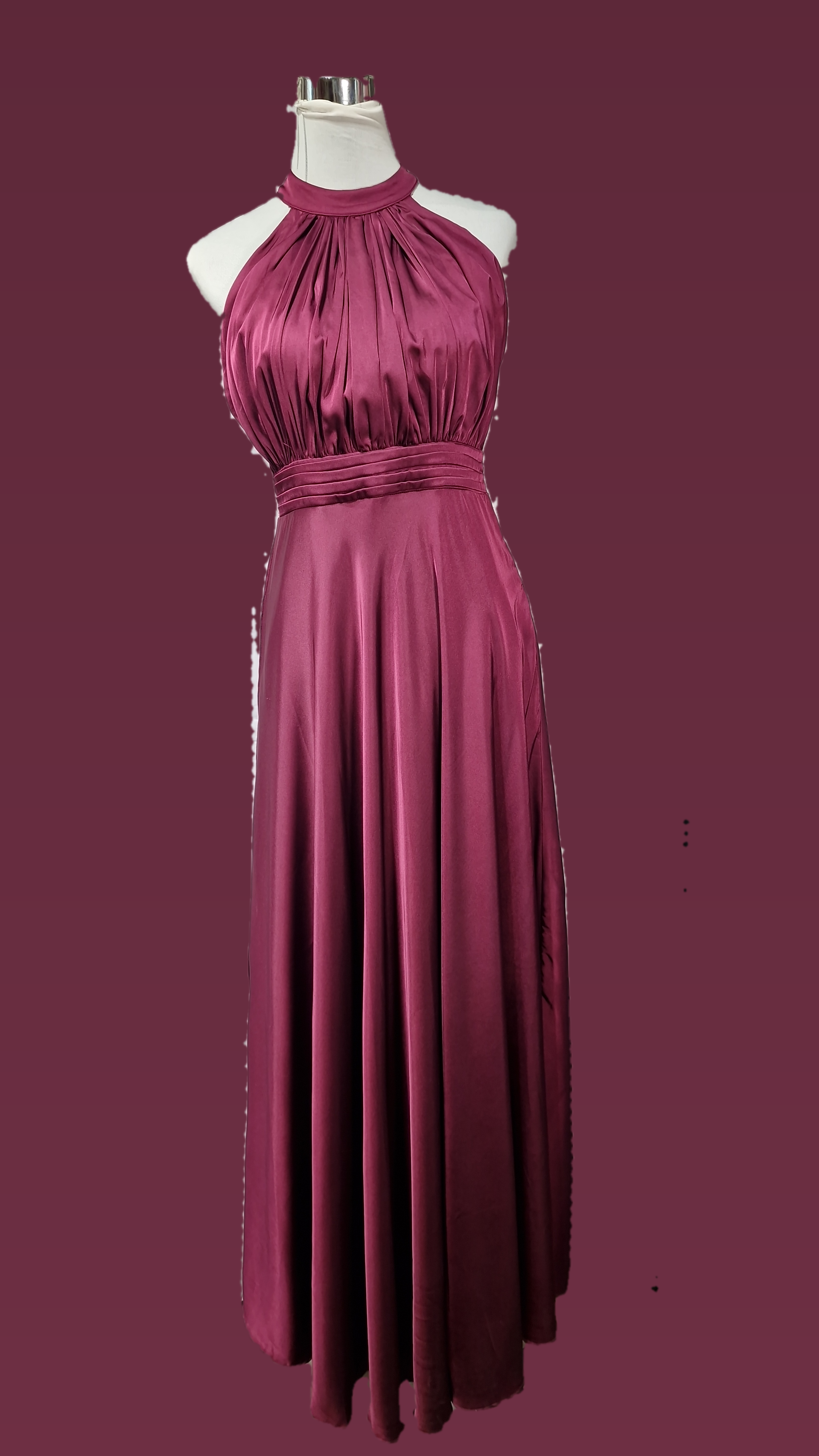 Halter Neck Ankel Length Dress Full L Dress