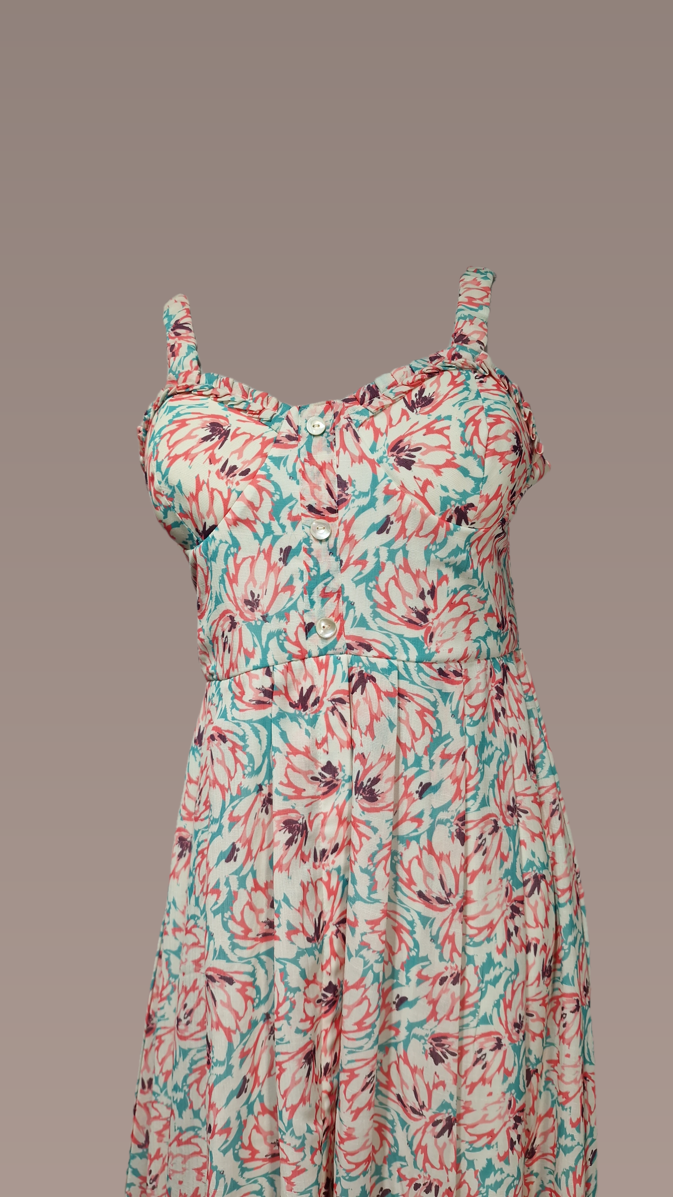 Midi Dress Strap Pink