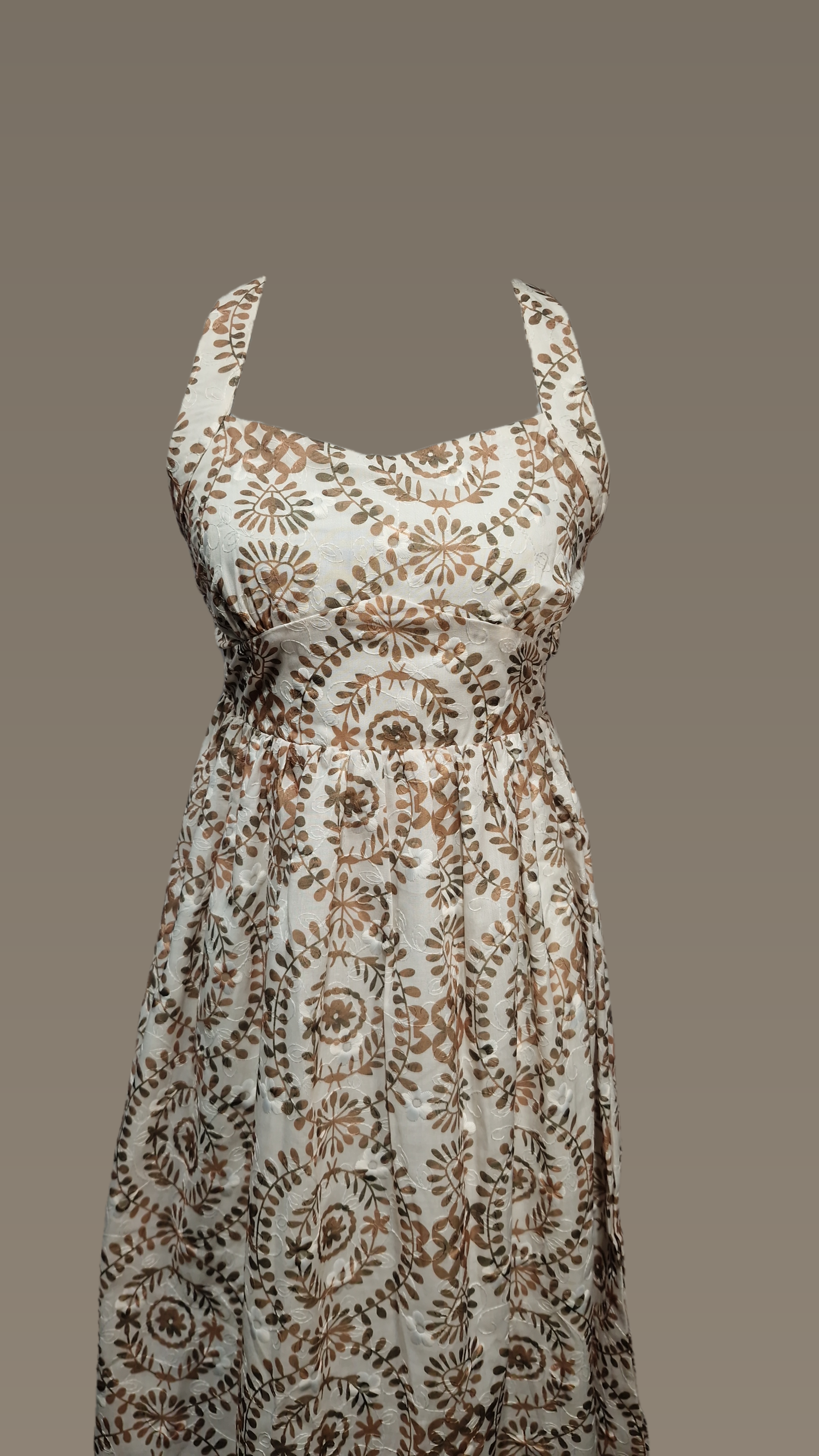 Cotton Halter Neck Midi Dress shimmer Midi Dress