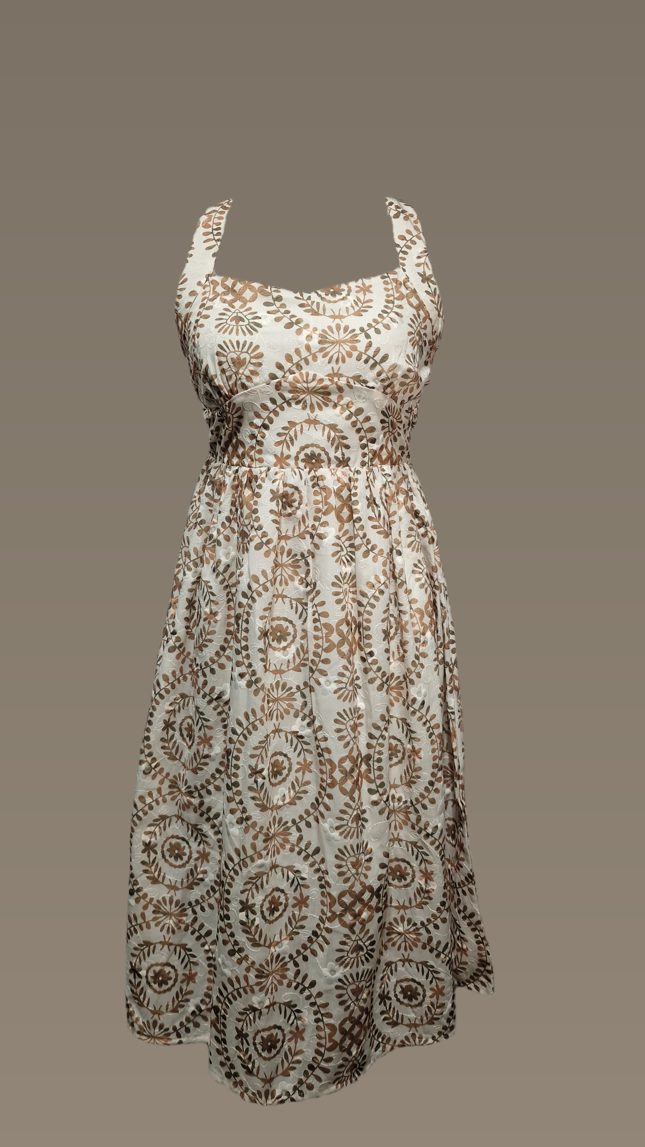 Cotton Halter Neck Midi Dress shimmer Midi Dress