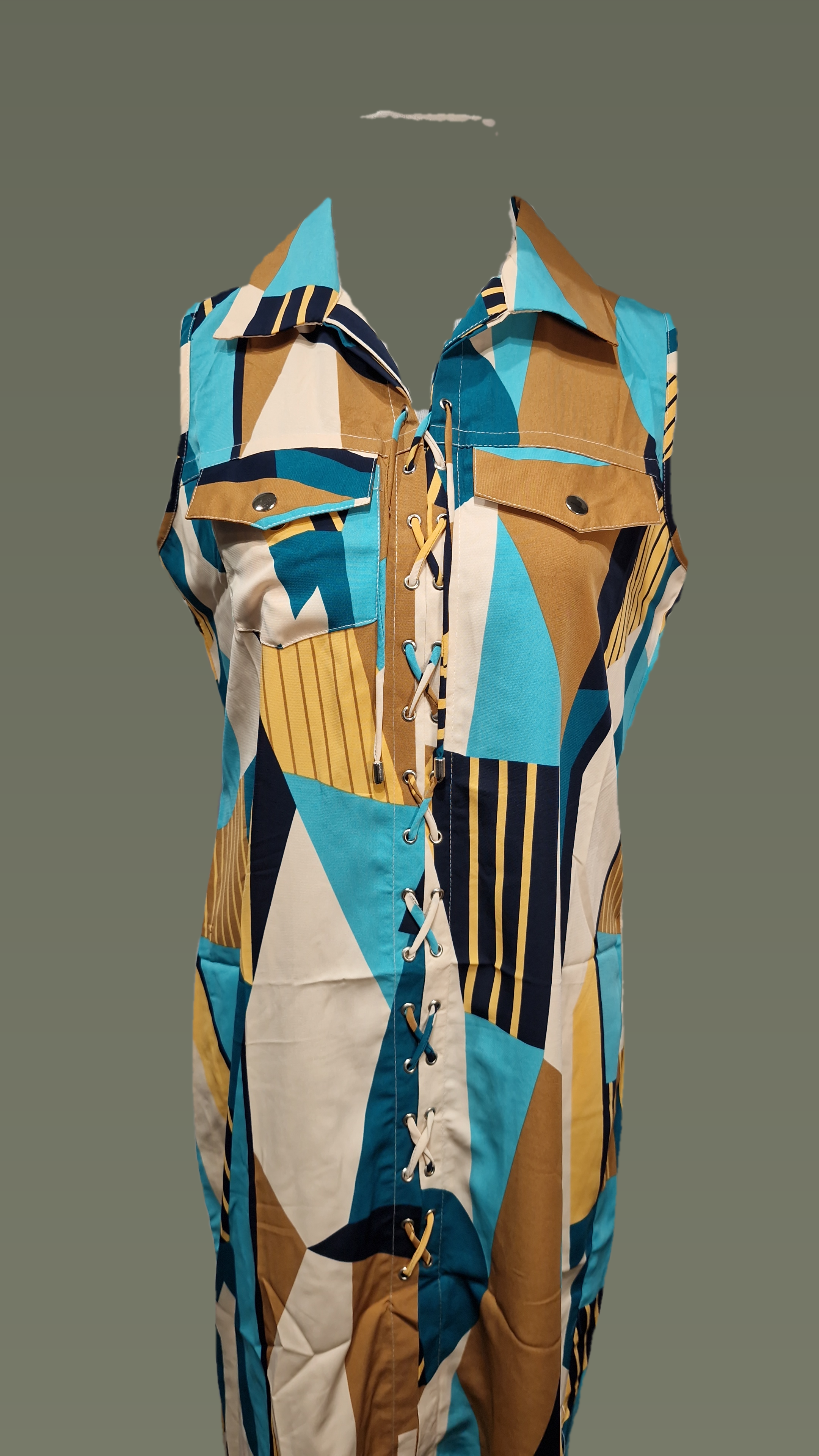 Dress / Dress Collar Printed with Doori