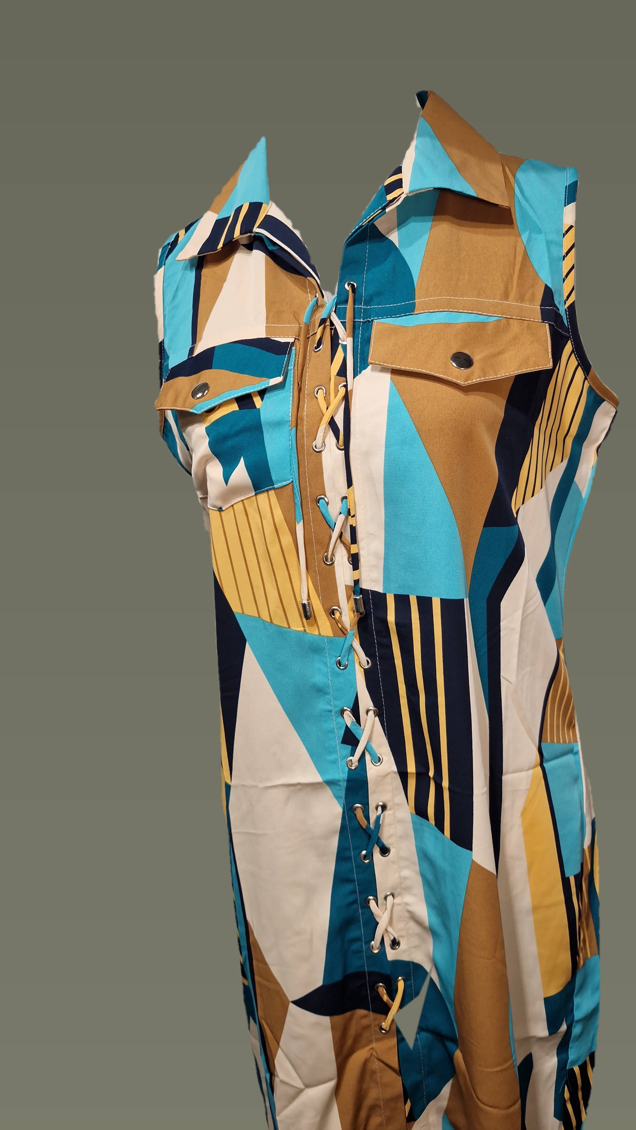 Dress / Dress Collar Printed with Doori