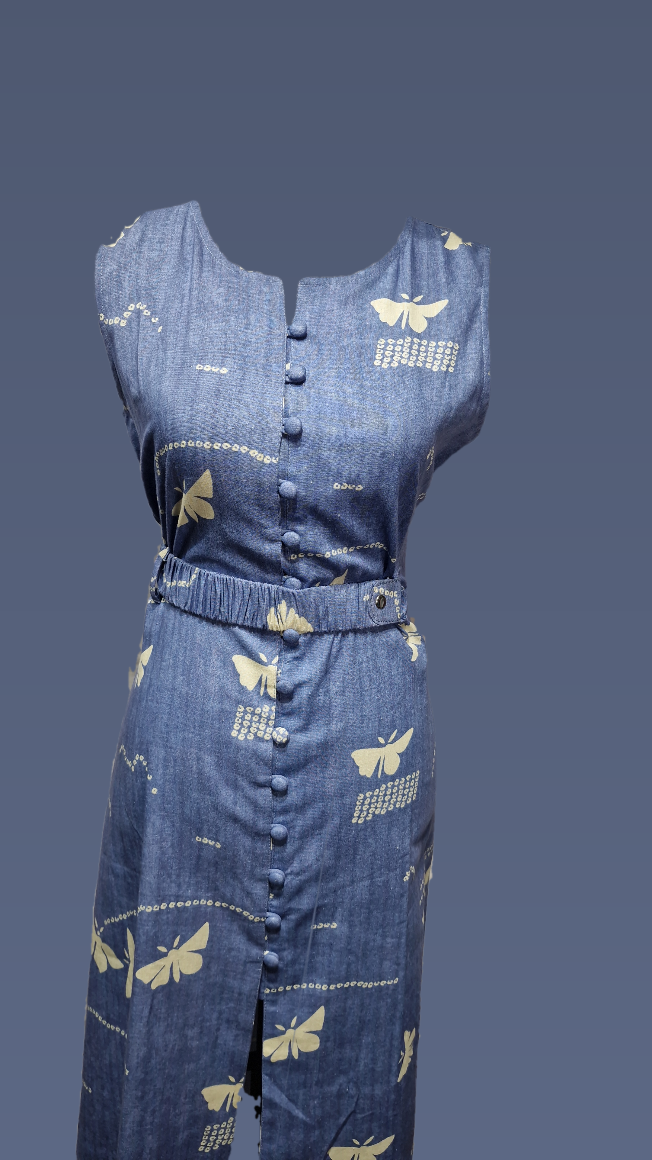 RN Printed Dress Blue