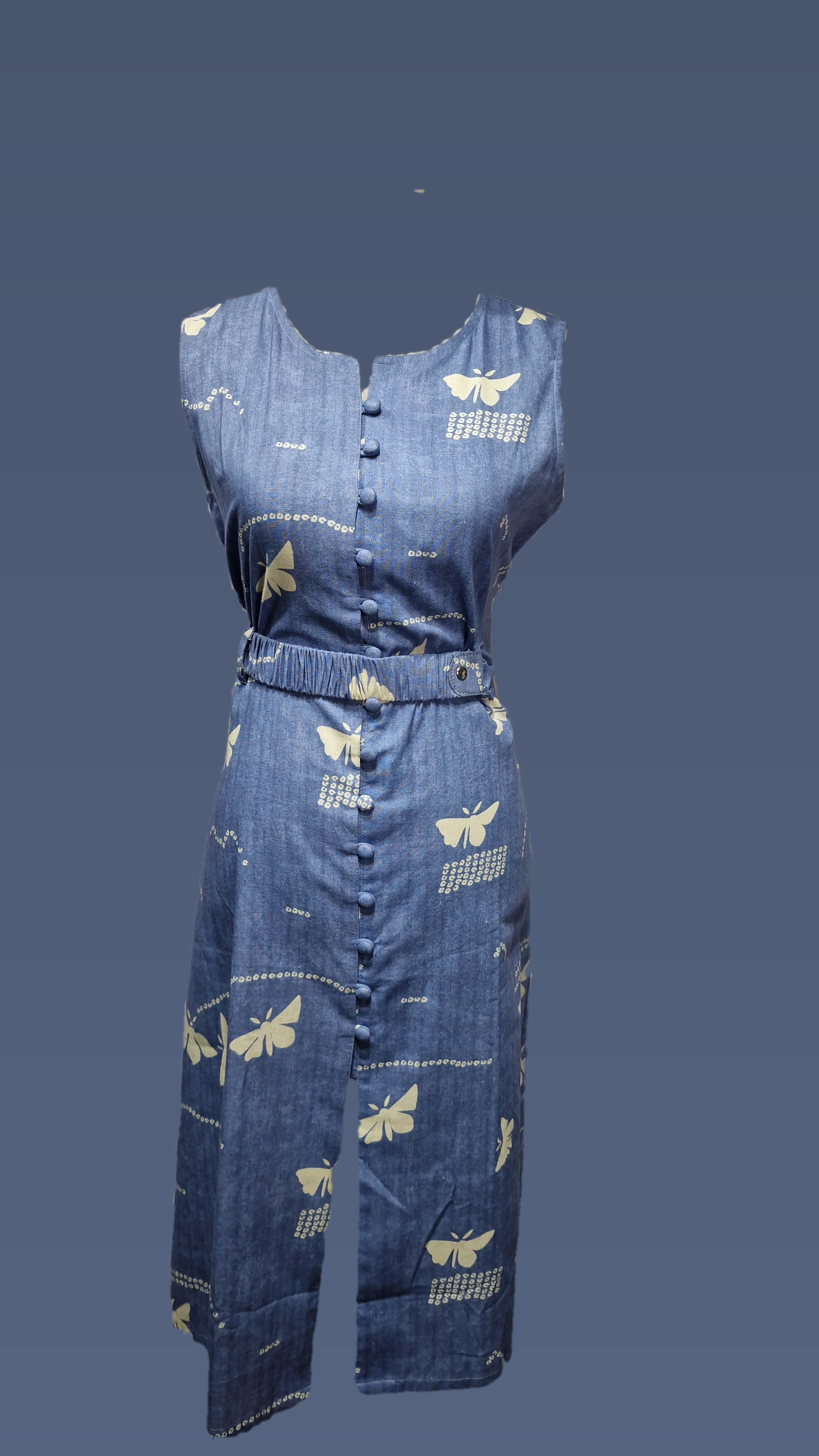 RN Printed Dress Blue
