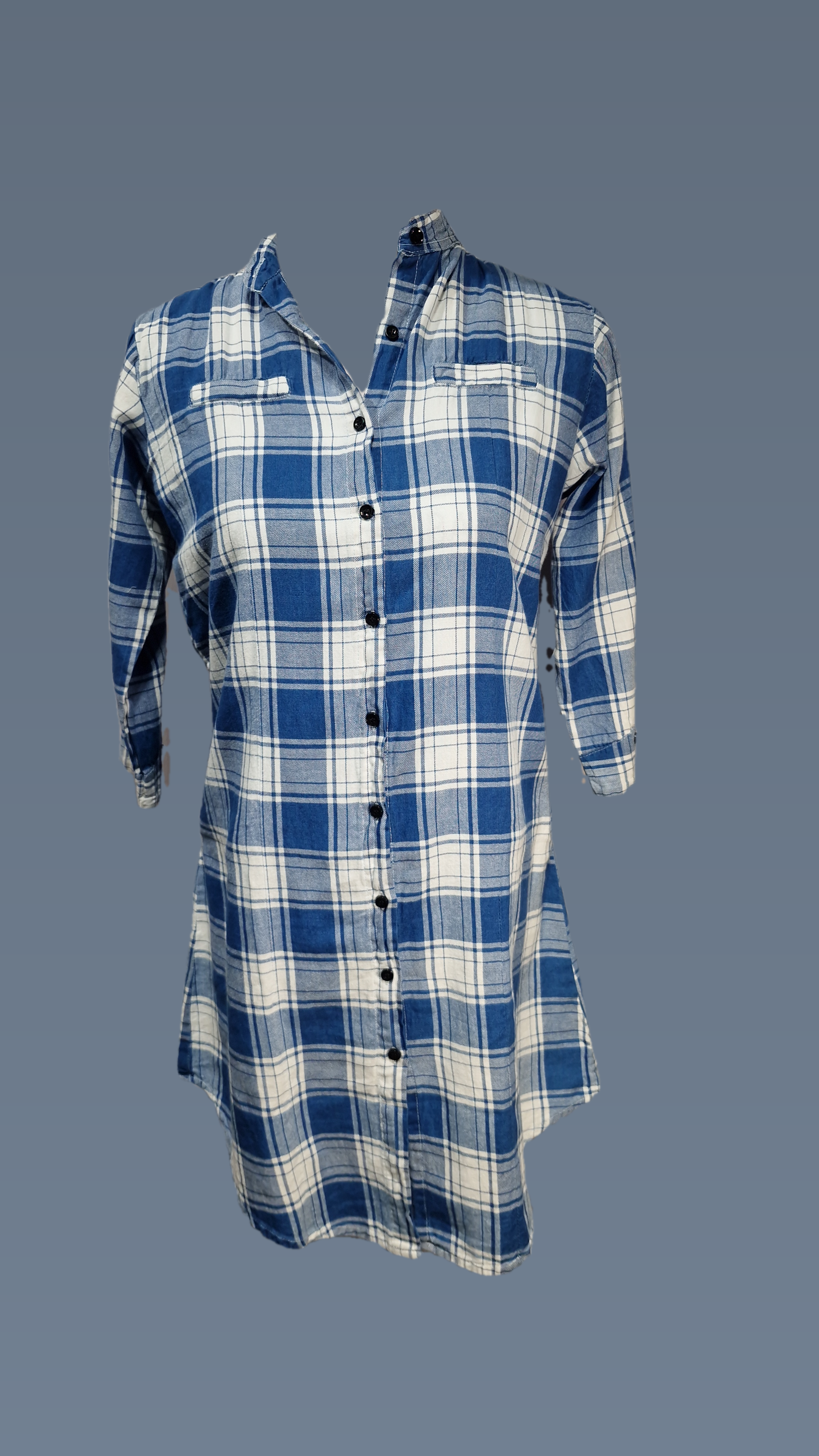 Cotton Long Shirt Dress