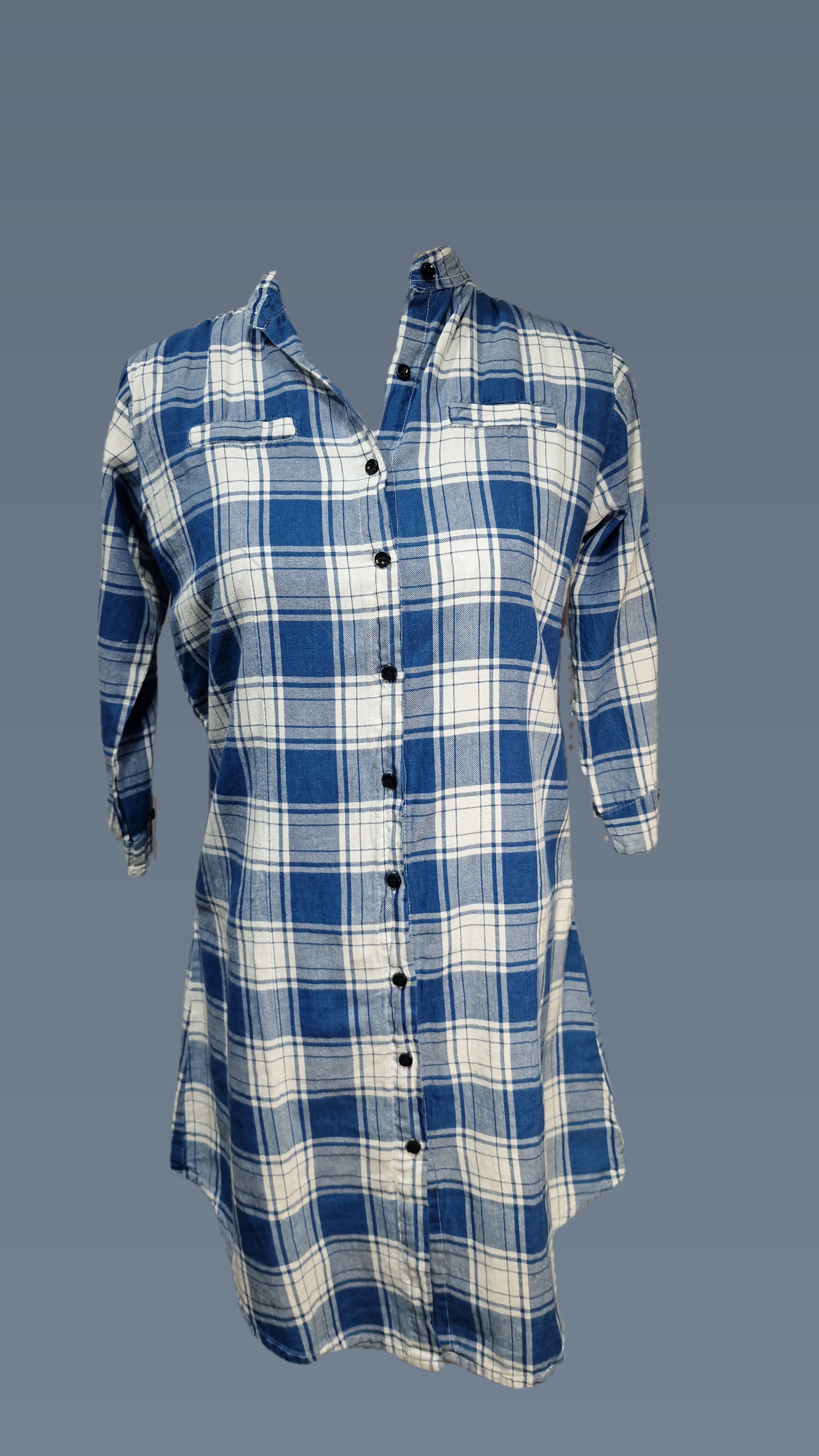 Cotton Long Shirt Dress