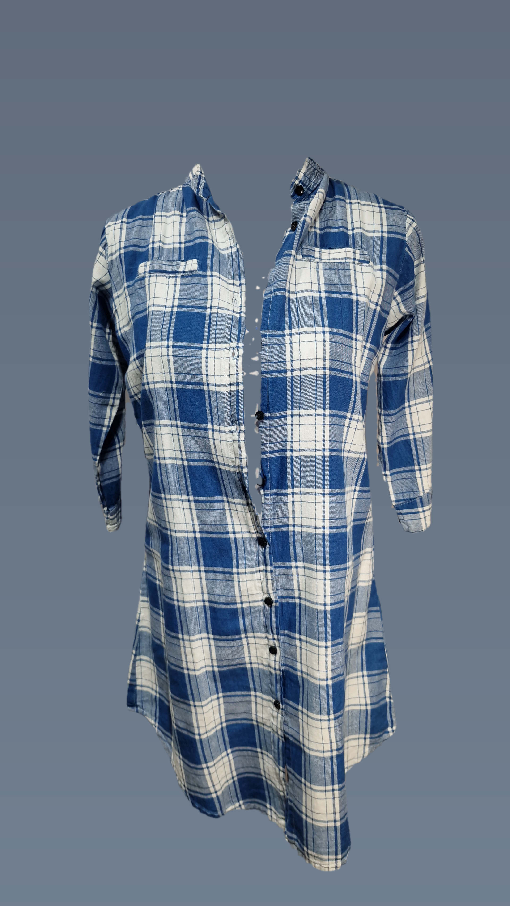 Cotton Long Shirt Dress