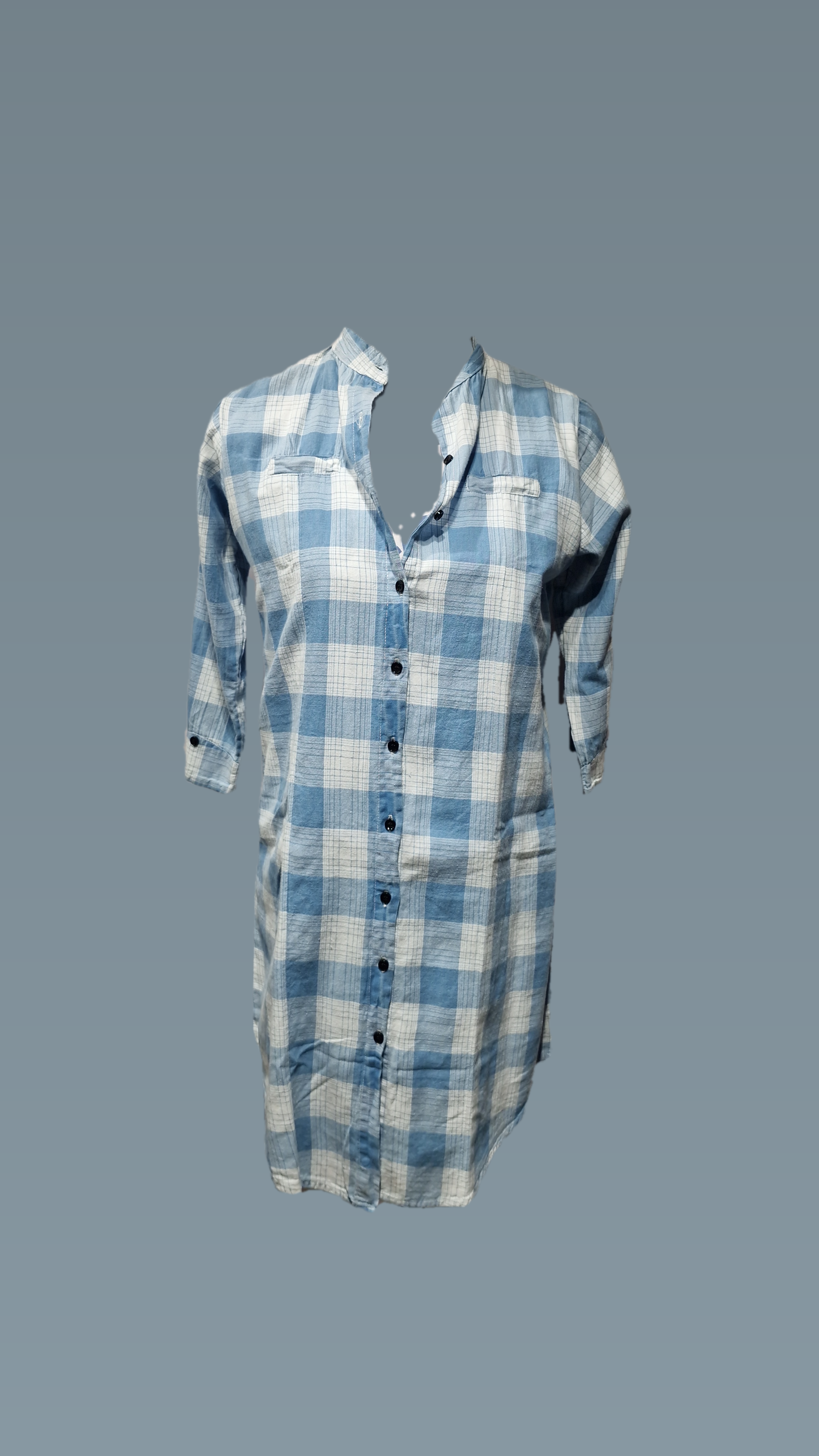 Cotton Long Shirt Dress