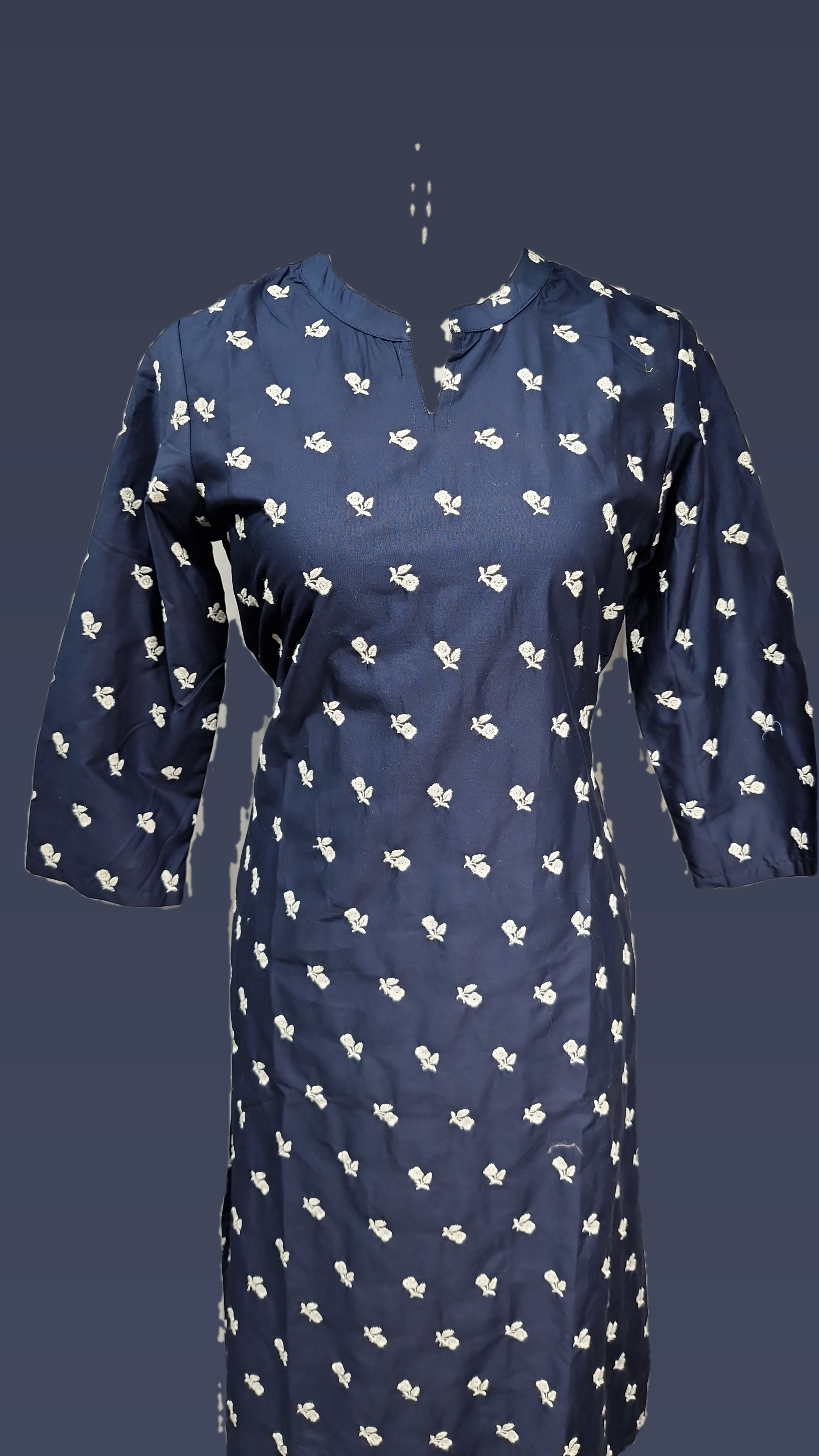 Navy Blue BN Long Kurta