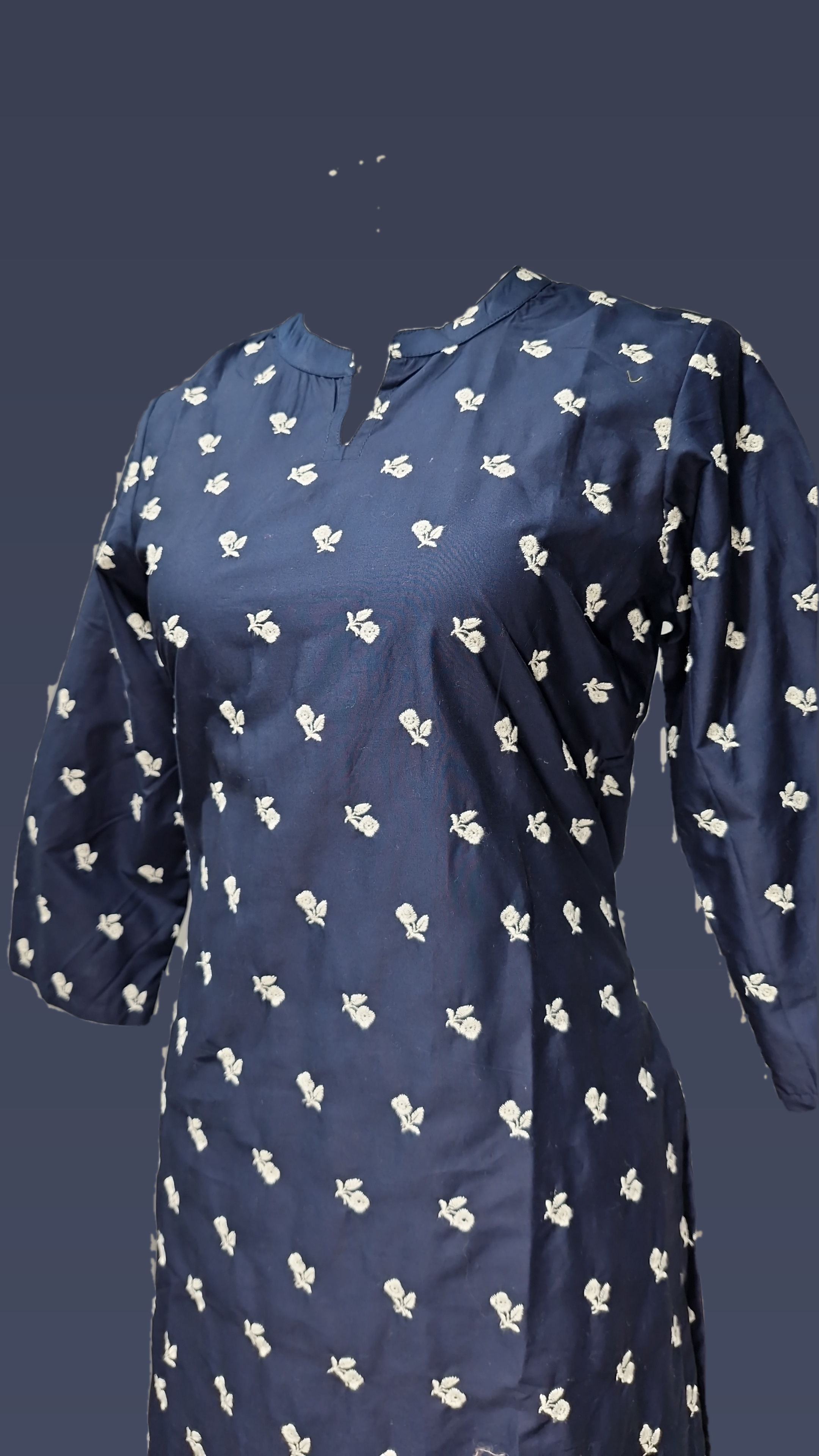 Navy Blue BN Long Kurta