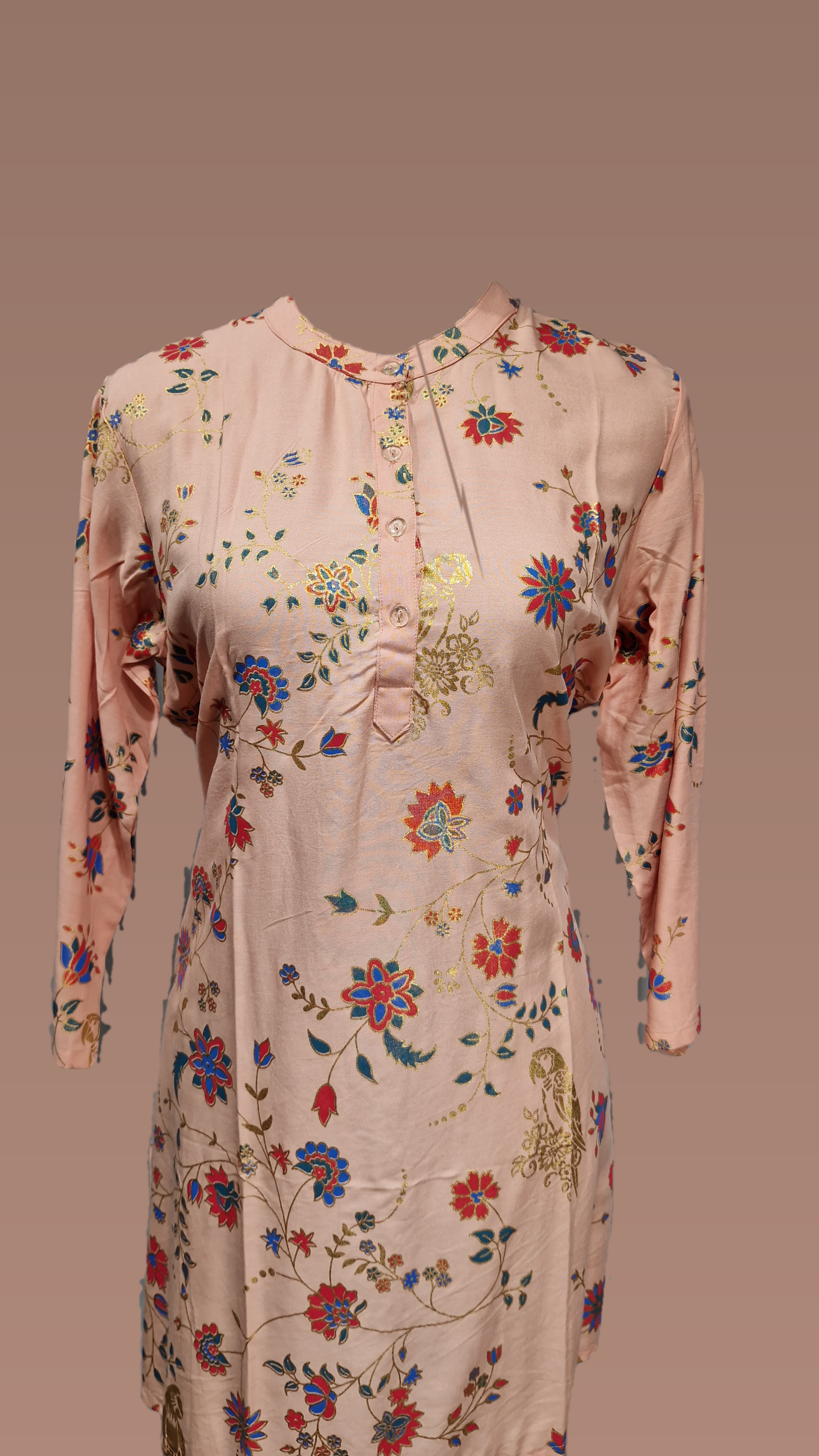 Florel Mid length Foil work Kurta