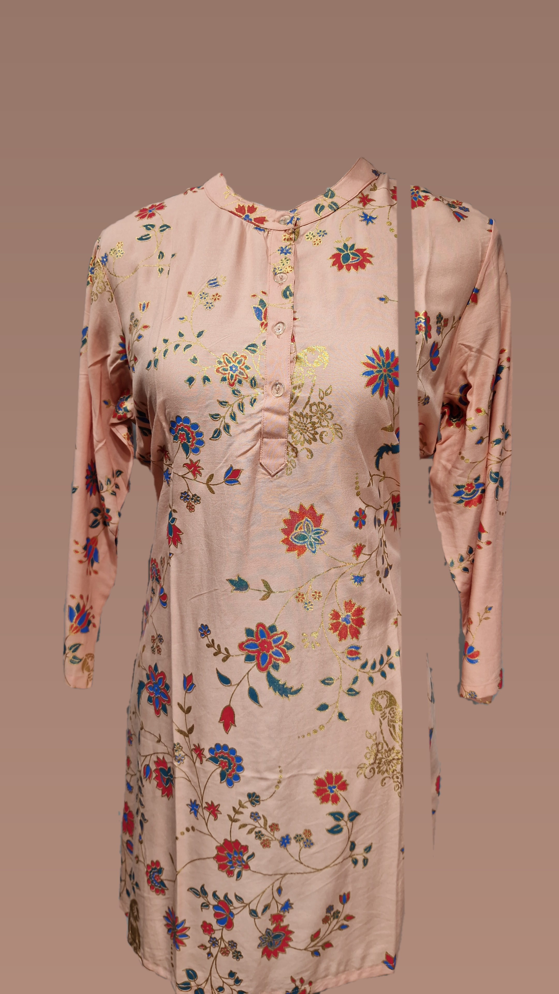 Florel Mid length Foil work Kurta