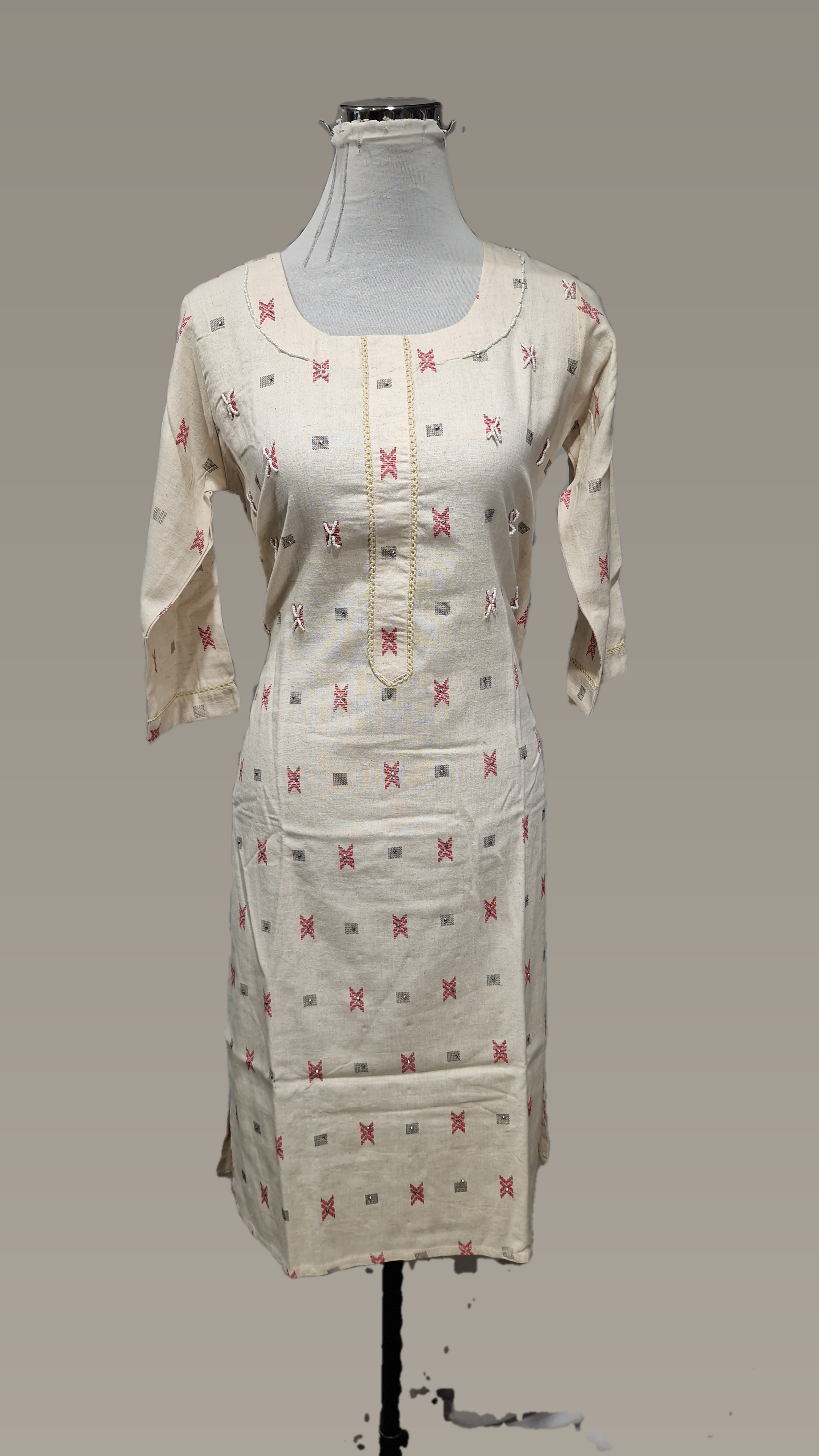 Khadi Kurti Glass/Bead