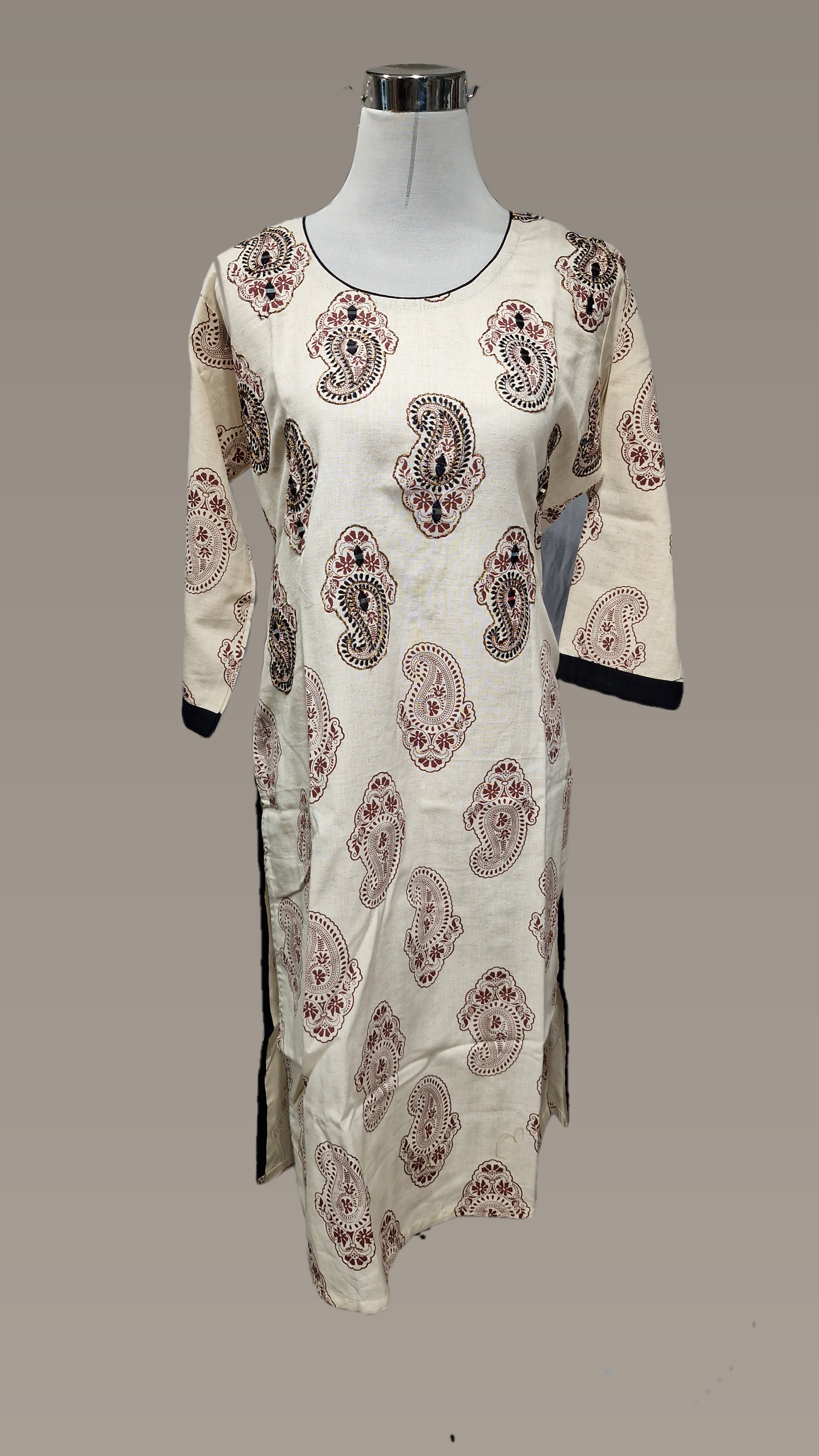 Khadi Kurti Glass/Bead