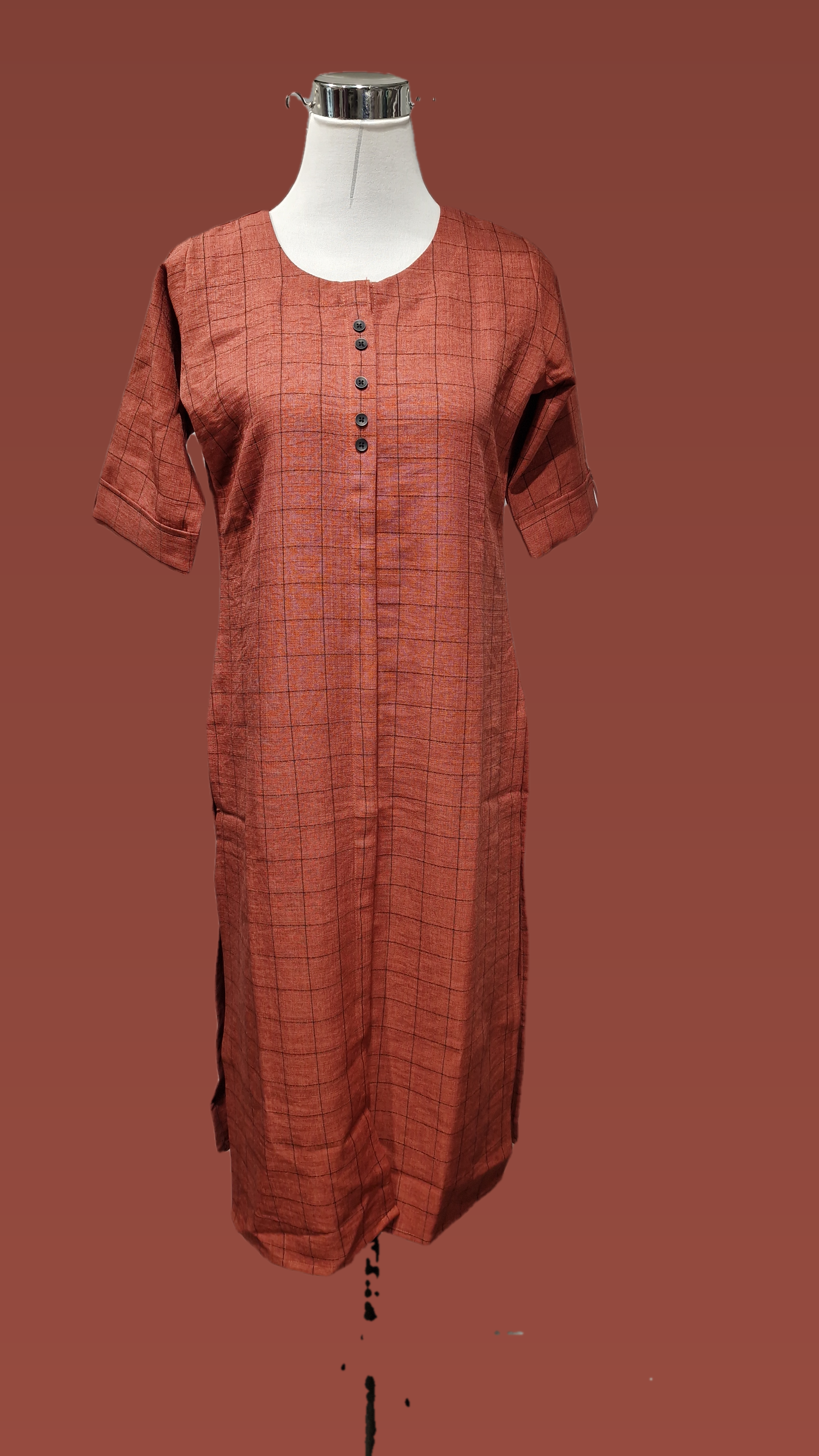 Mid Len Kurti check RN