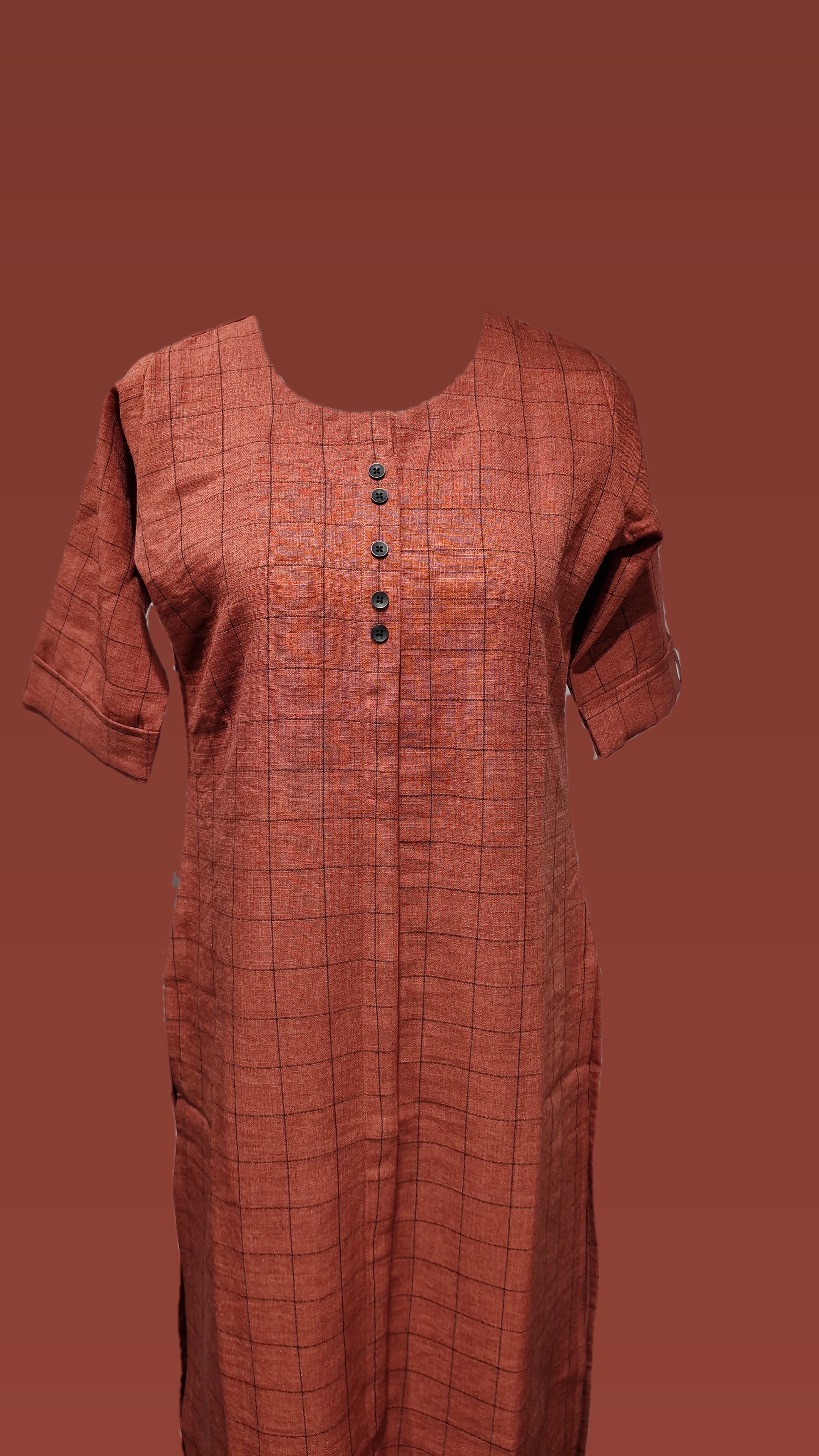 Mid Len Kurti check RN