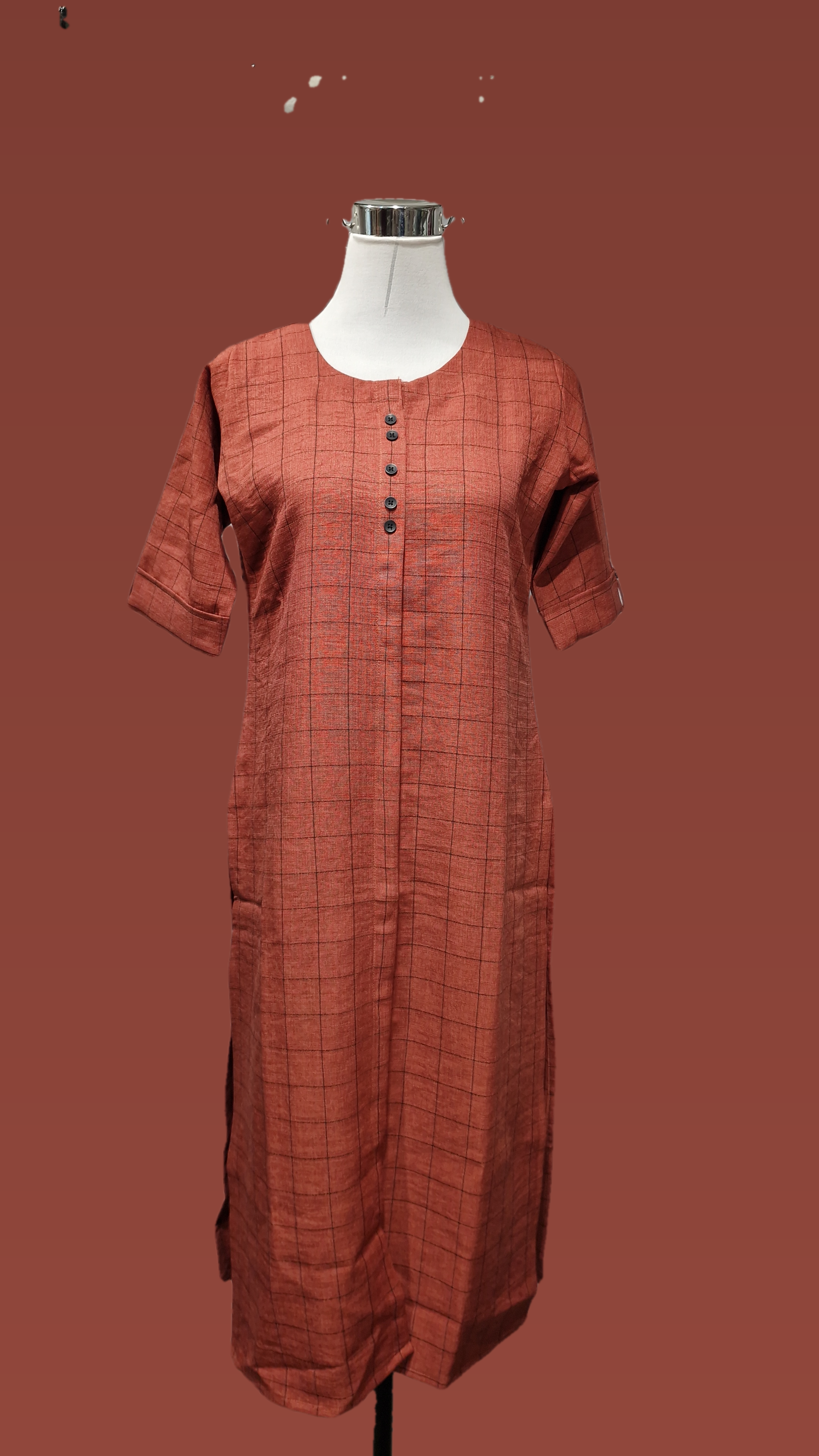 Mid Len Kurti check RN
