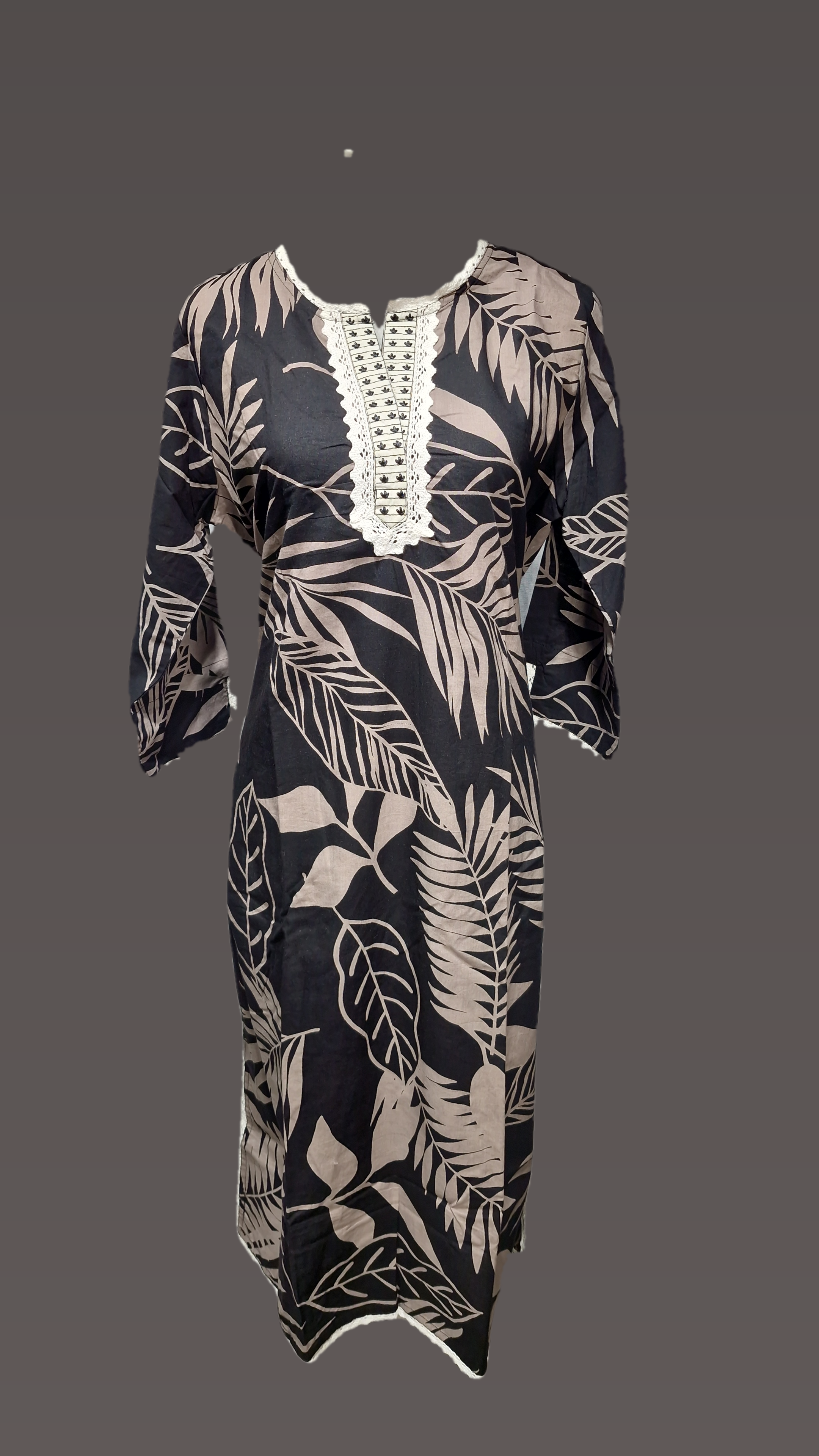 Kurti Lace Cotton Black