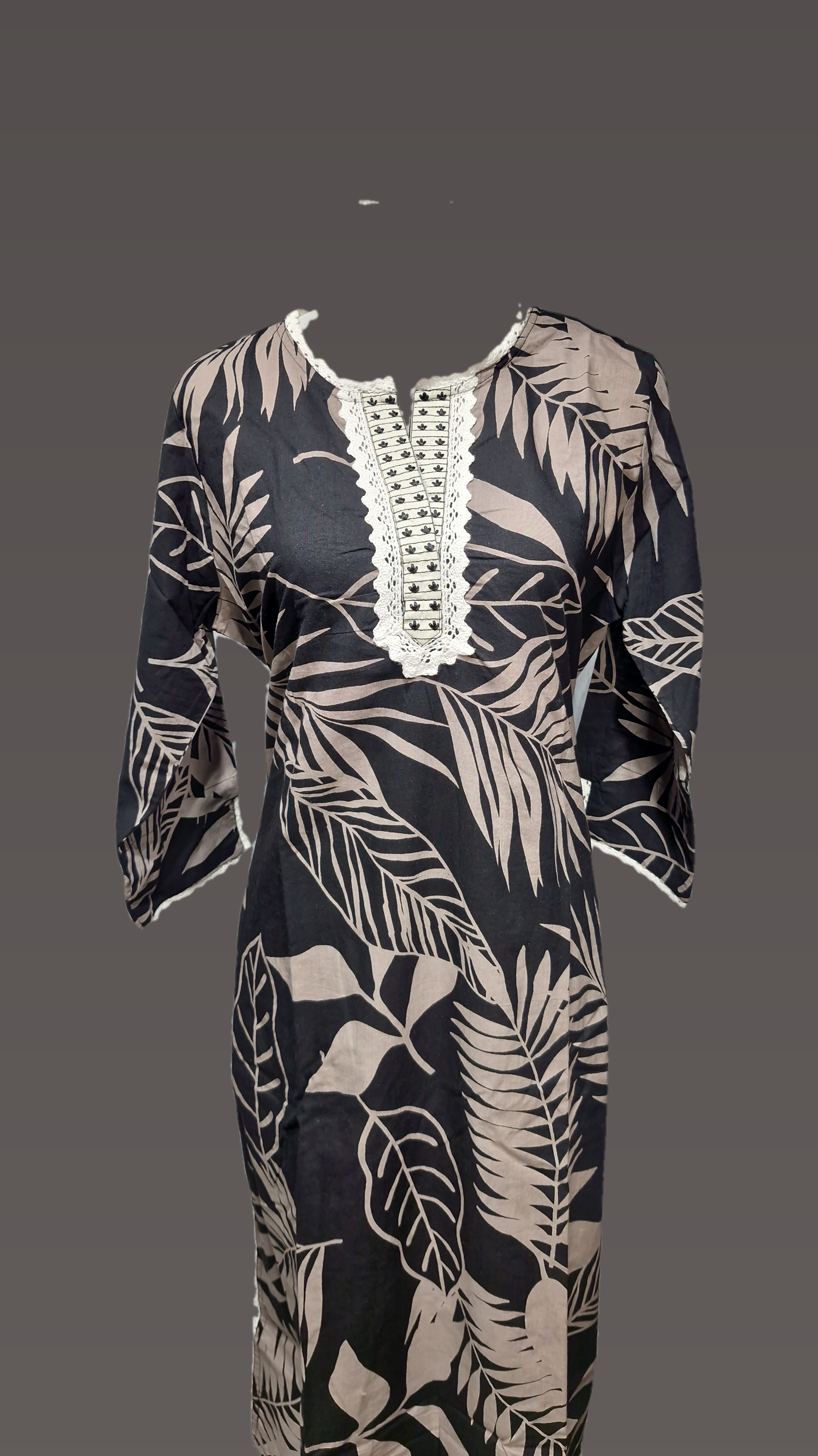 Kurti Lace Cotton Black
