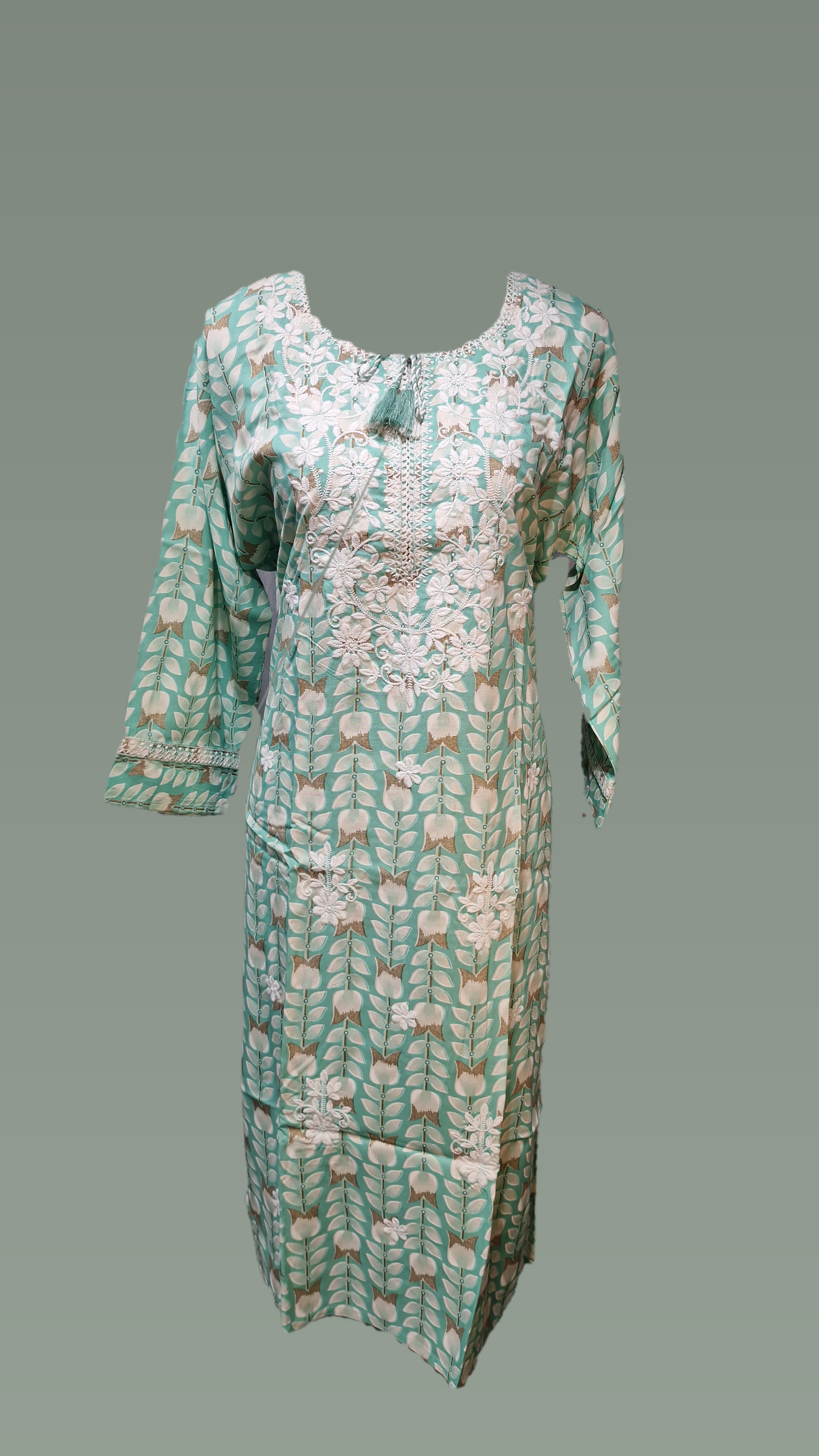 Print Rayon Emb Kurti