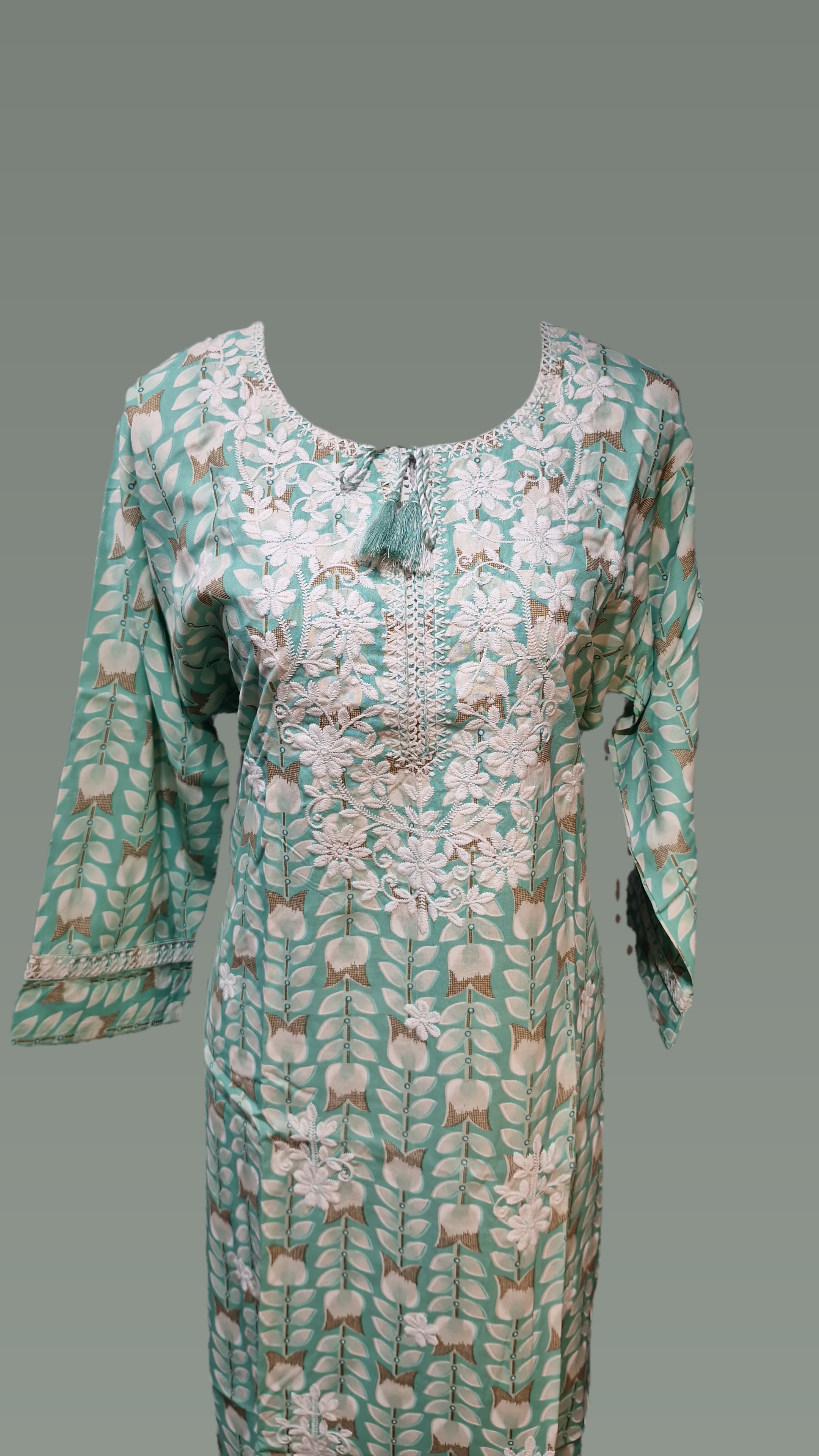 Print Rayon Emb Kurti