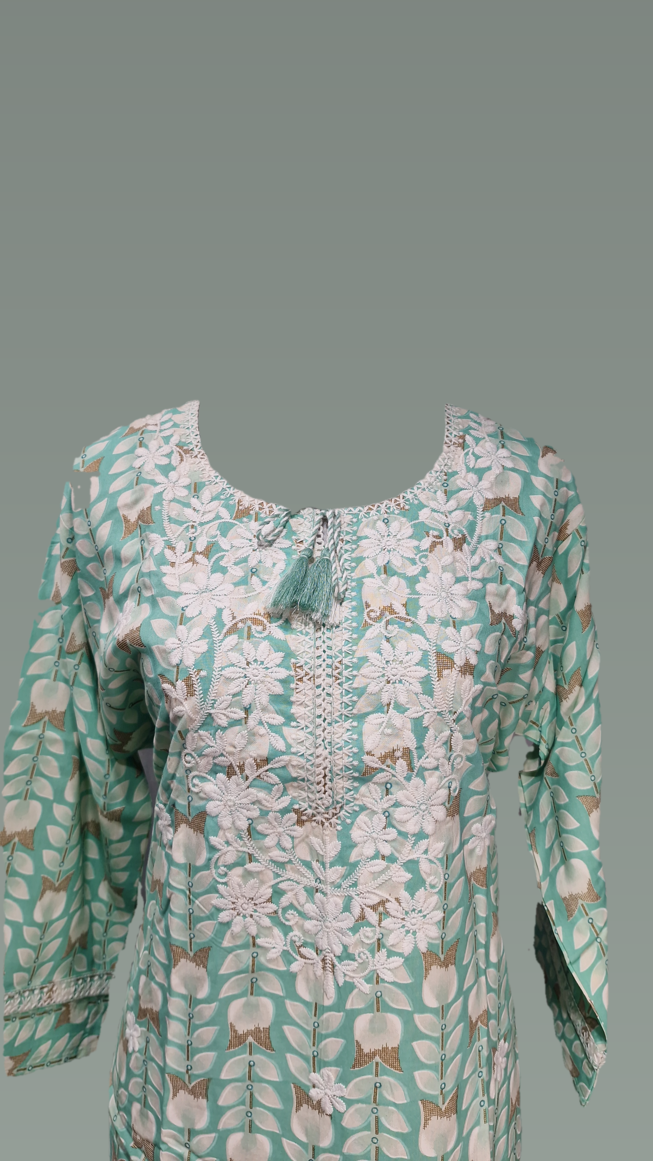 Print Rayon Emb Kurti