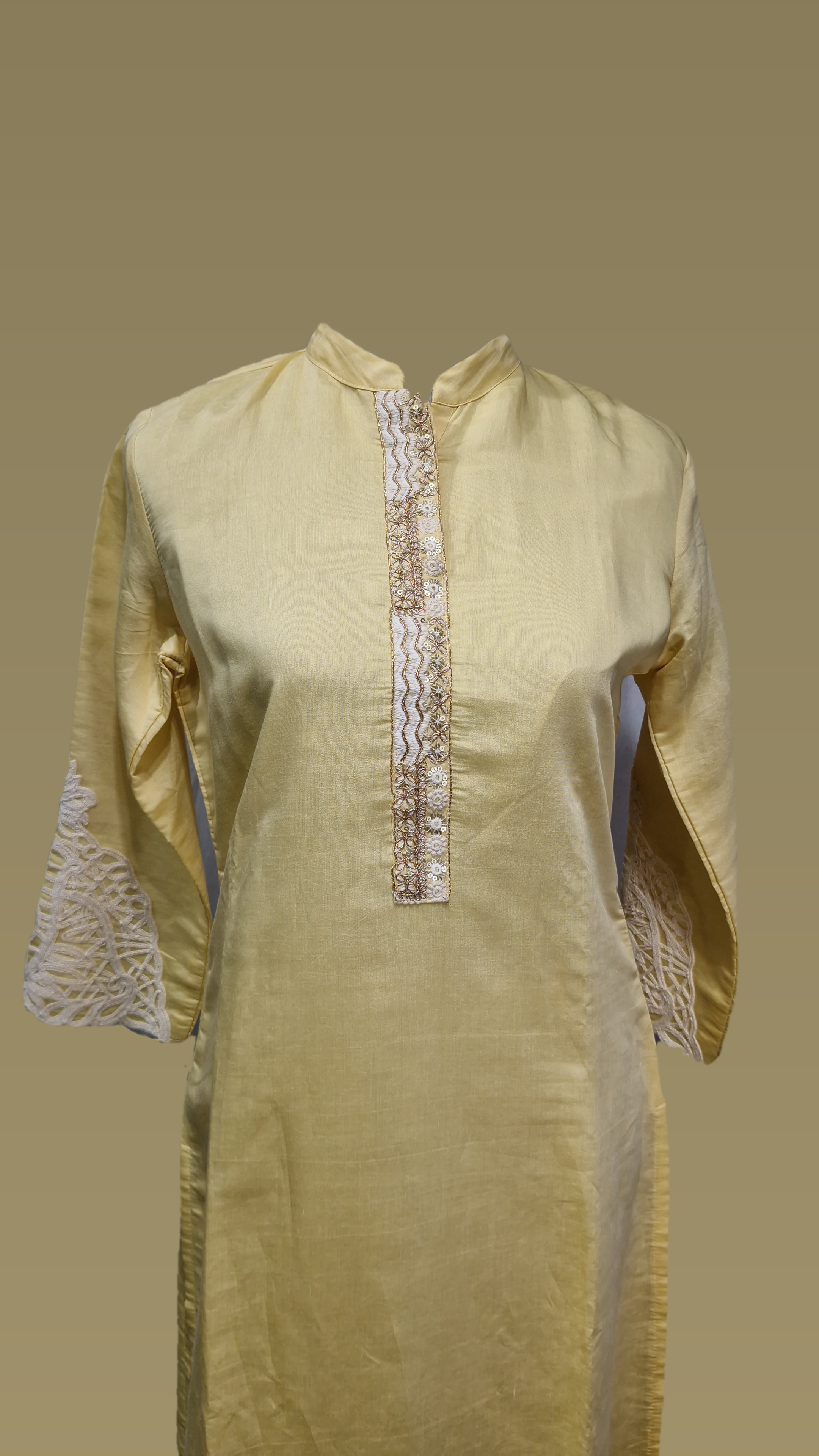 3PCS 90D Solid Ceram And Yellow Color Suit