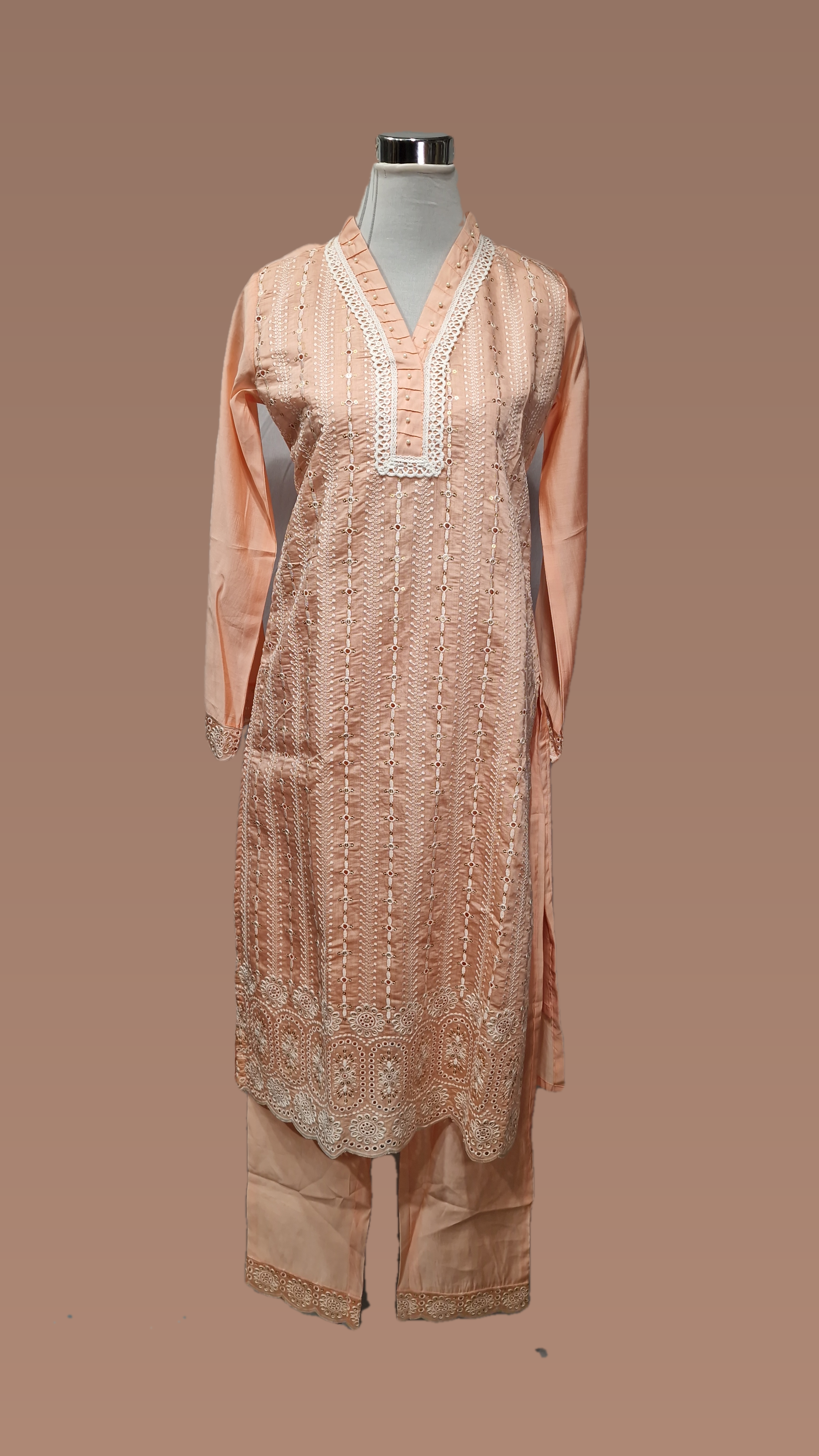 VN Frill neck BA EMB Suit A2