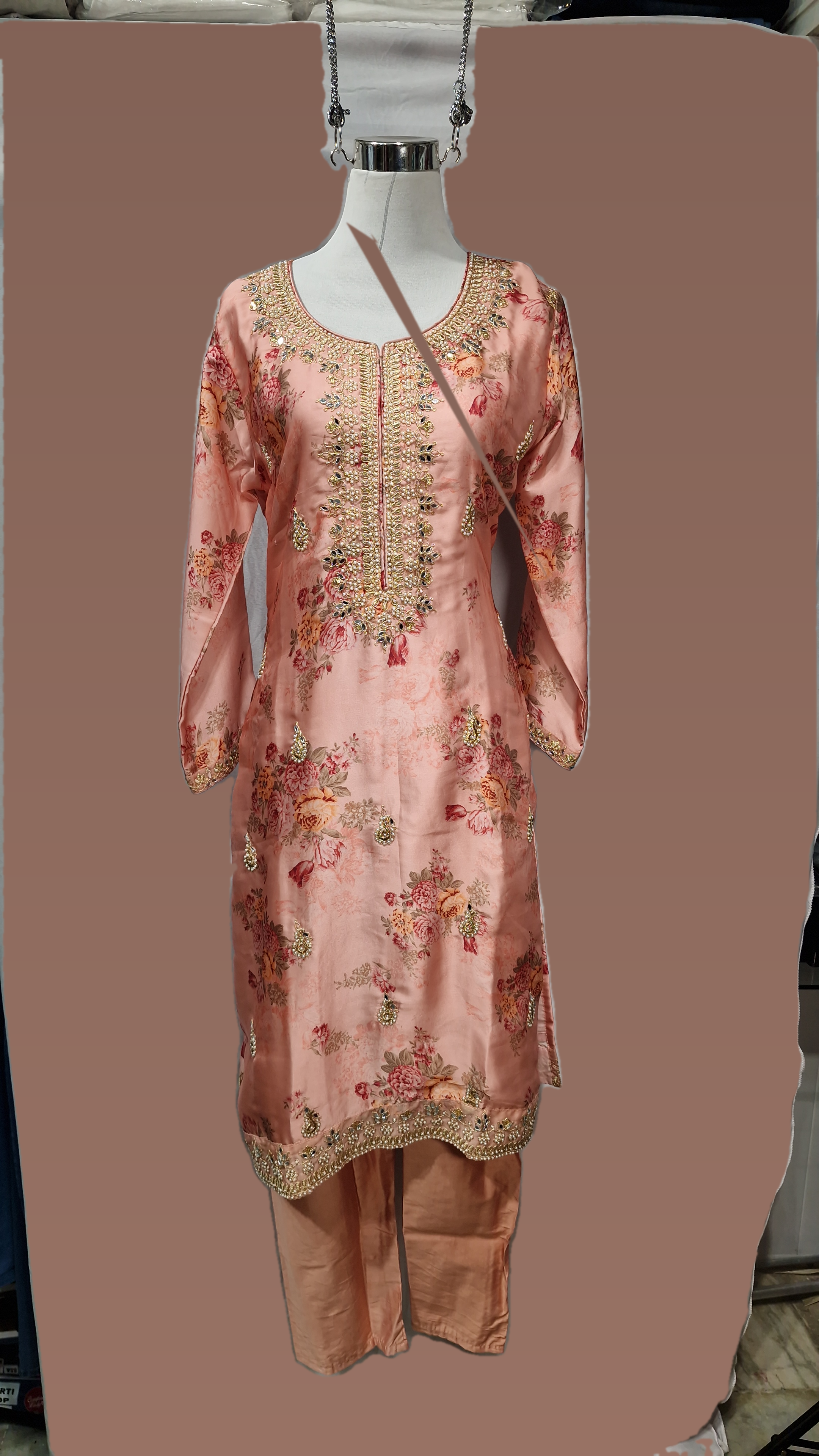 3PCS Soft Maslin AB Suit Glass Work Pink