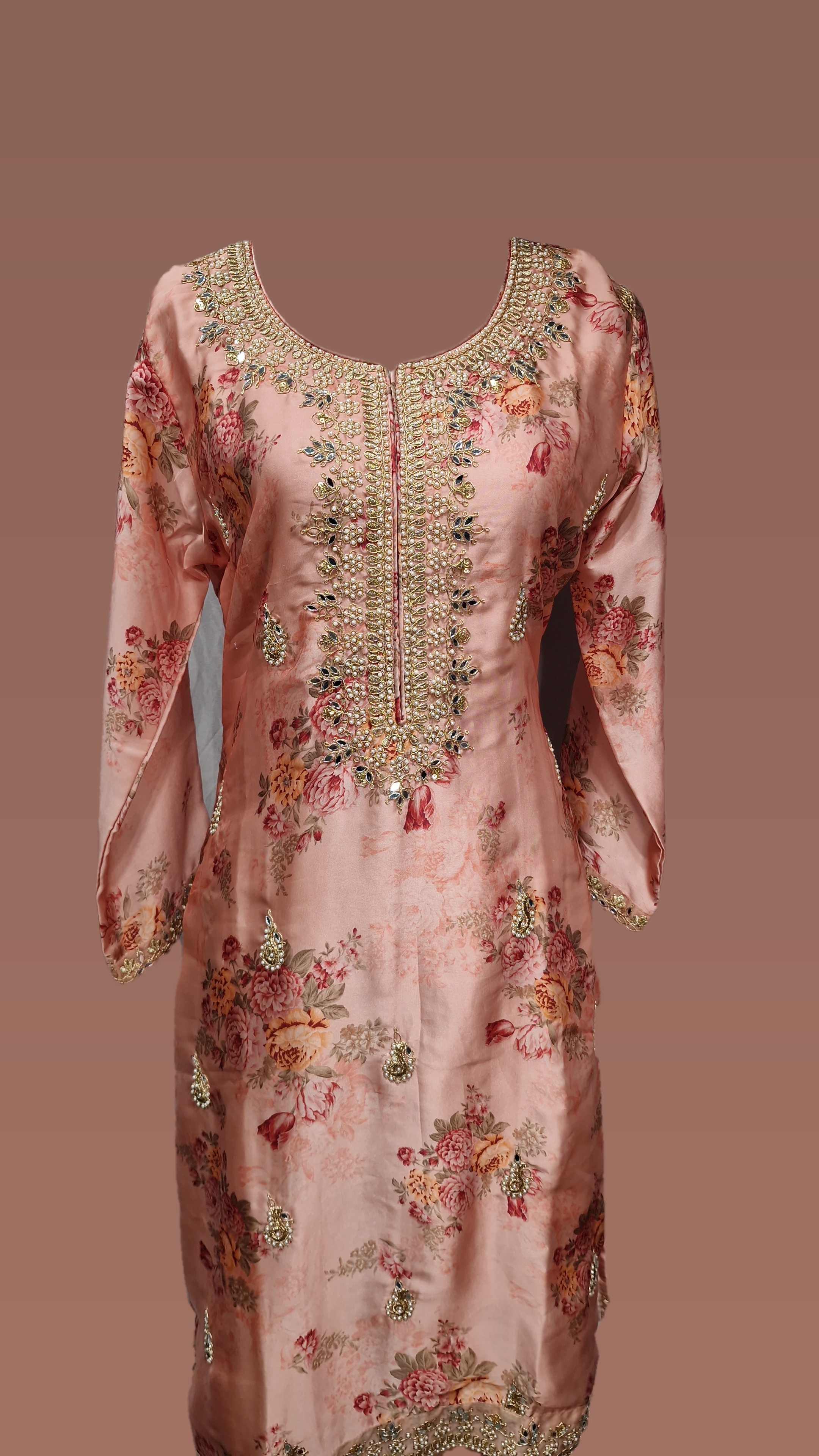 3PCS Soft Maslin AB Suit Glass Work Pink