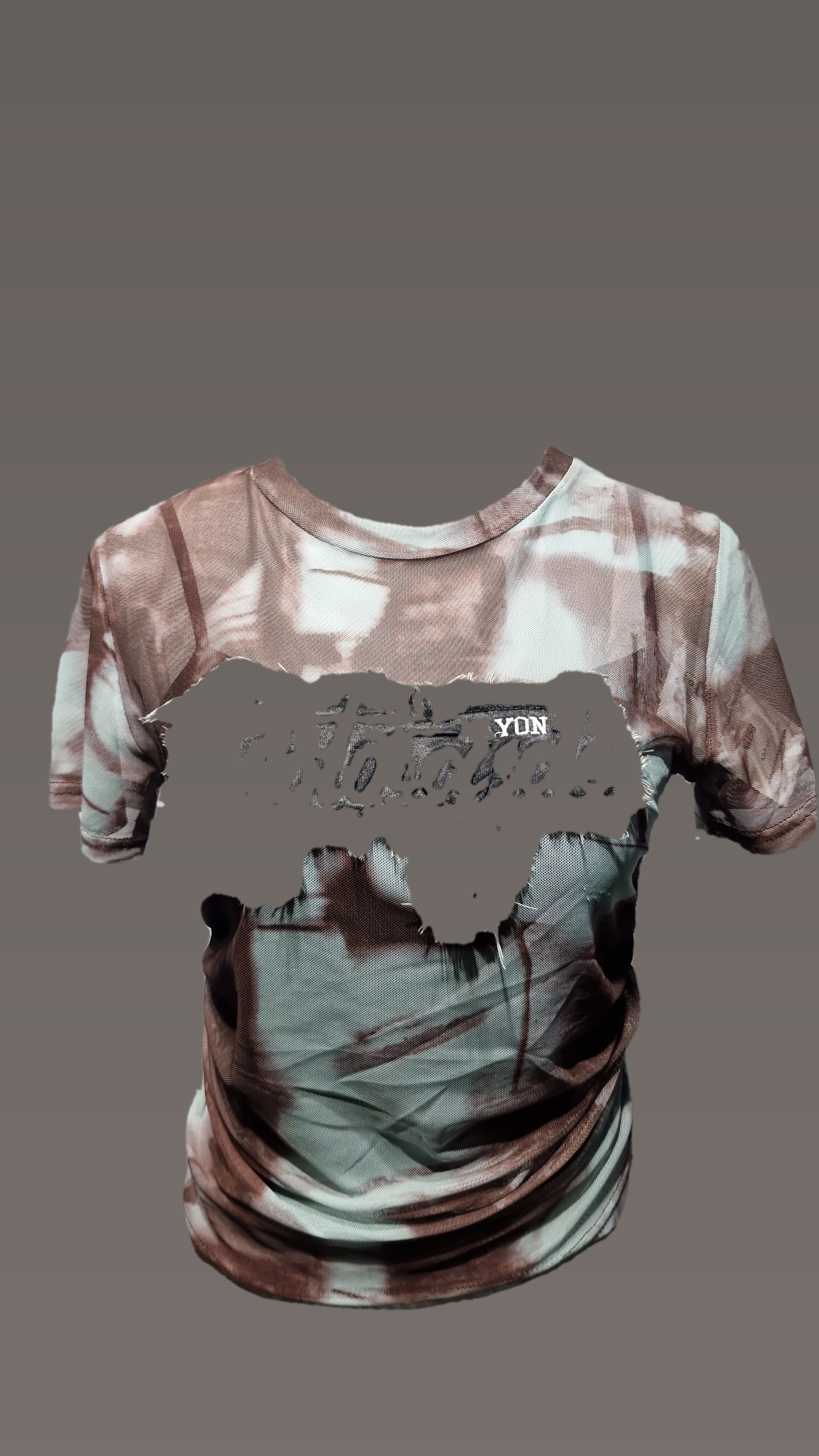 denim patch thsirt top T-shirt