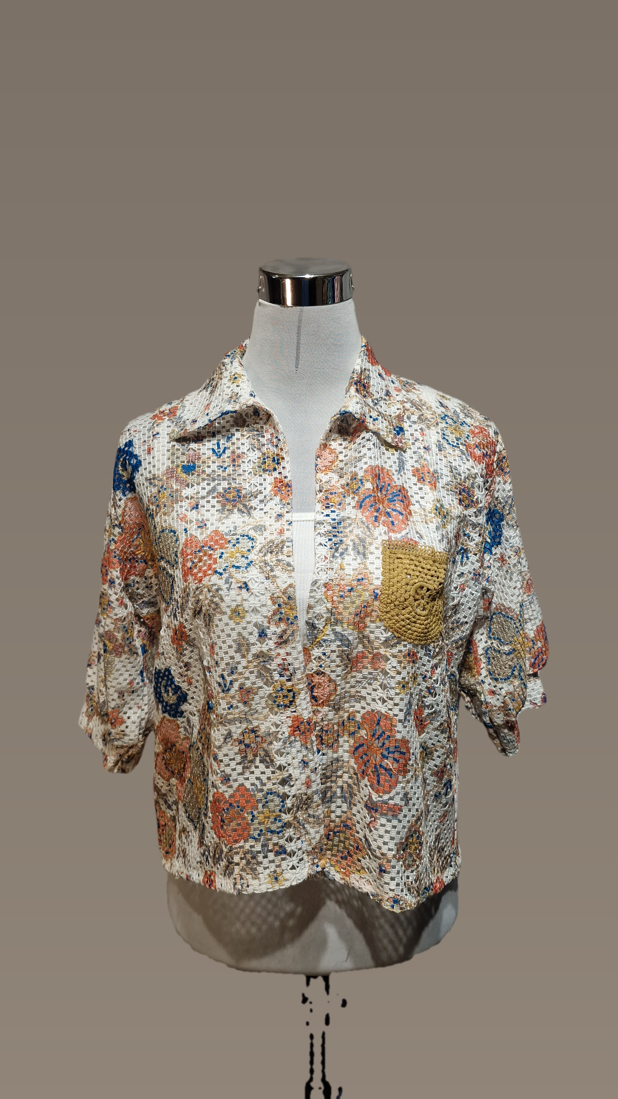 Cami Top with Crochet Shirt Top