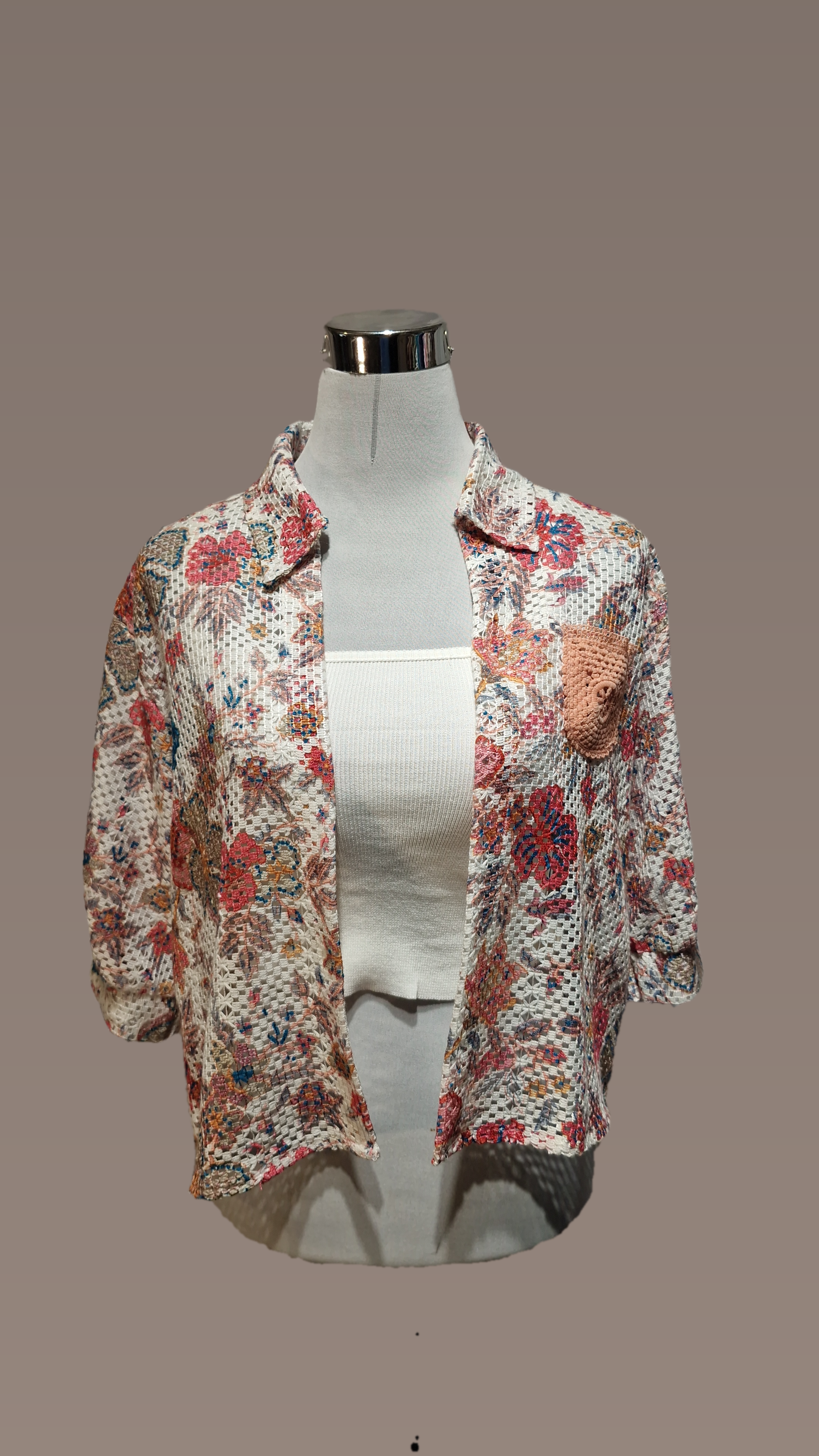 Cami Top with Crochet Shirt Top