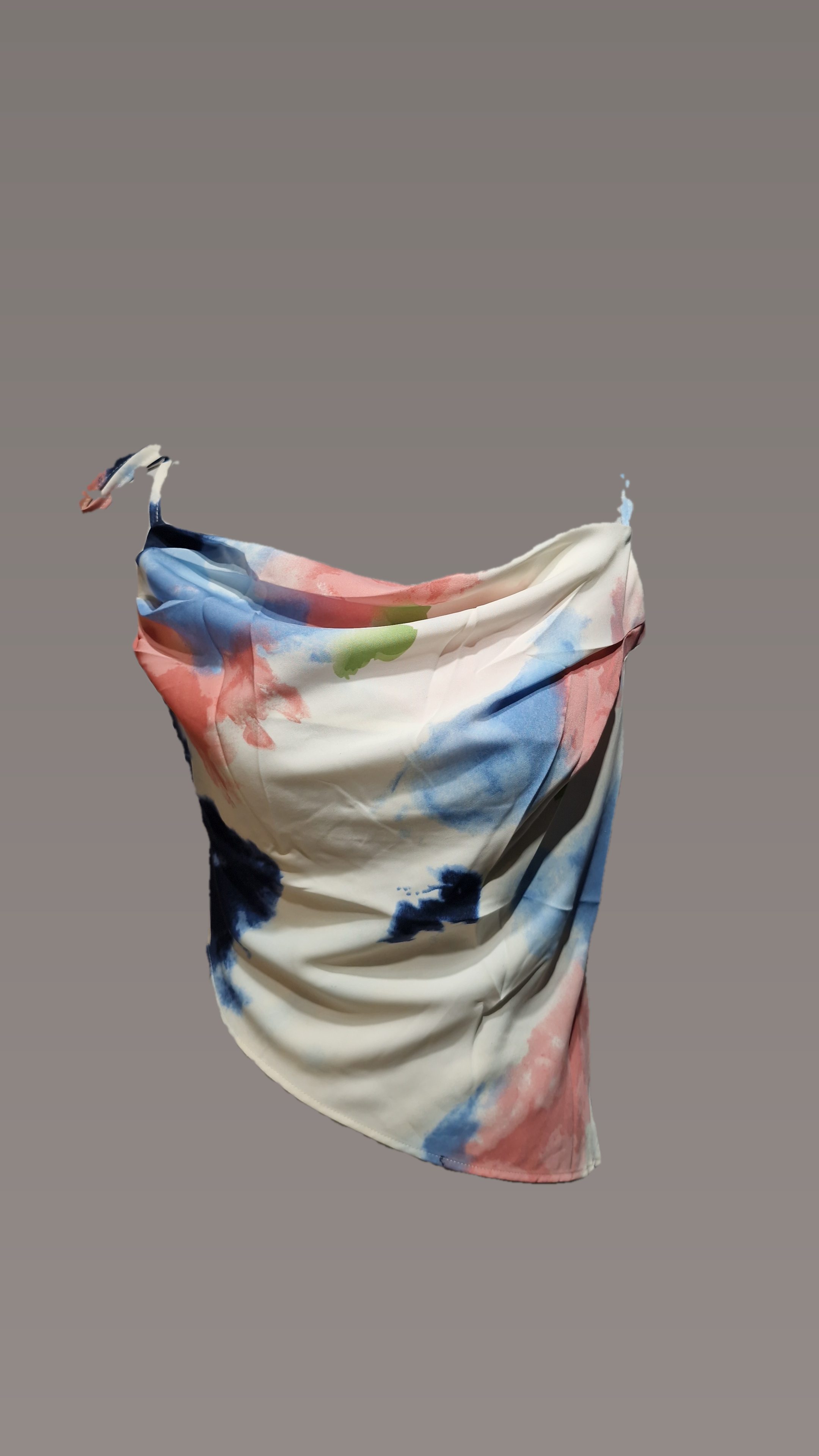 Straps Crop Top with falls multi colour